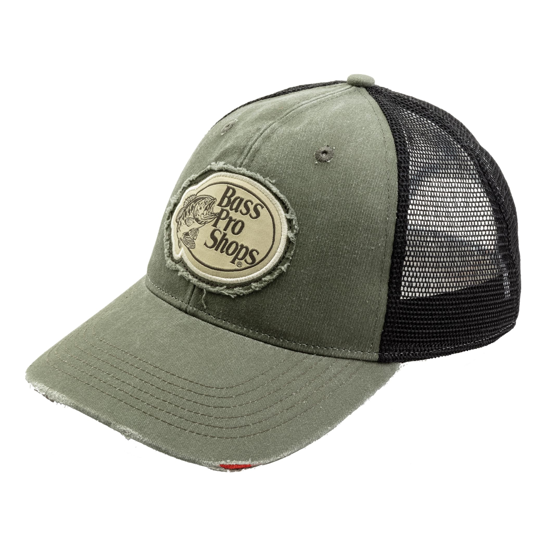 Bass Pro Shops Hat Embroidered Logo Mesh Fishing Hunting Trucker Cap  Snapback