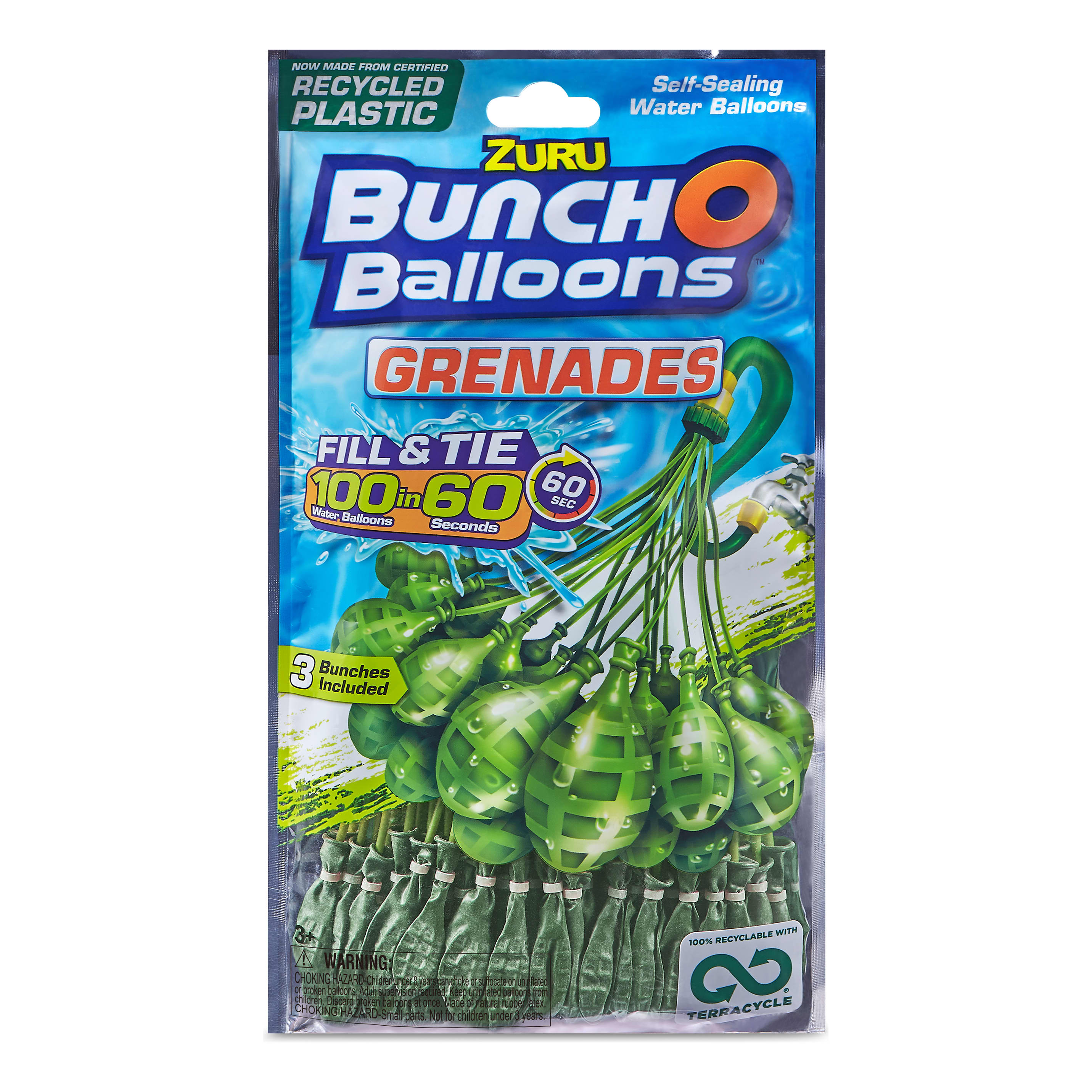 Zuru Bunch O Balloons 100 RapidFilling SelfSealing Water Grenades