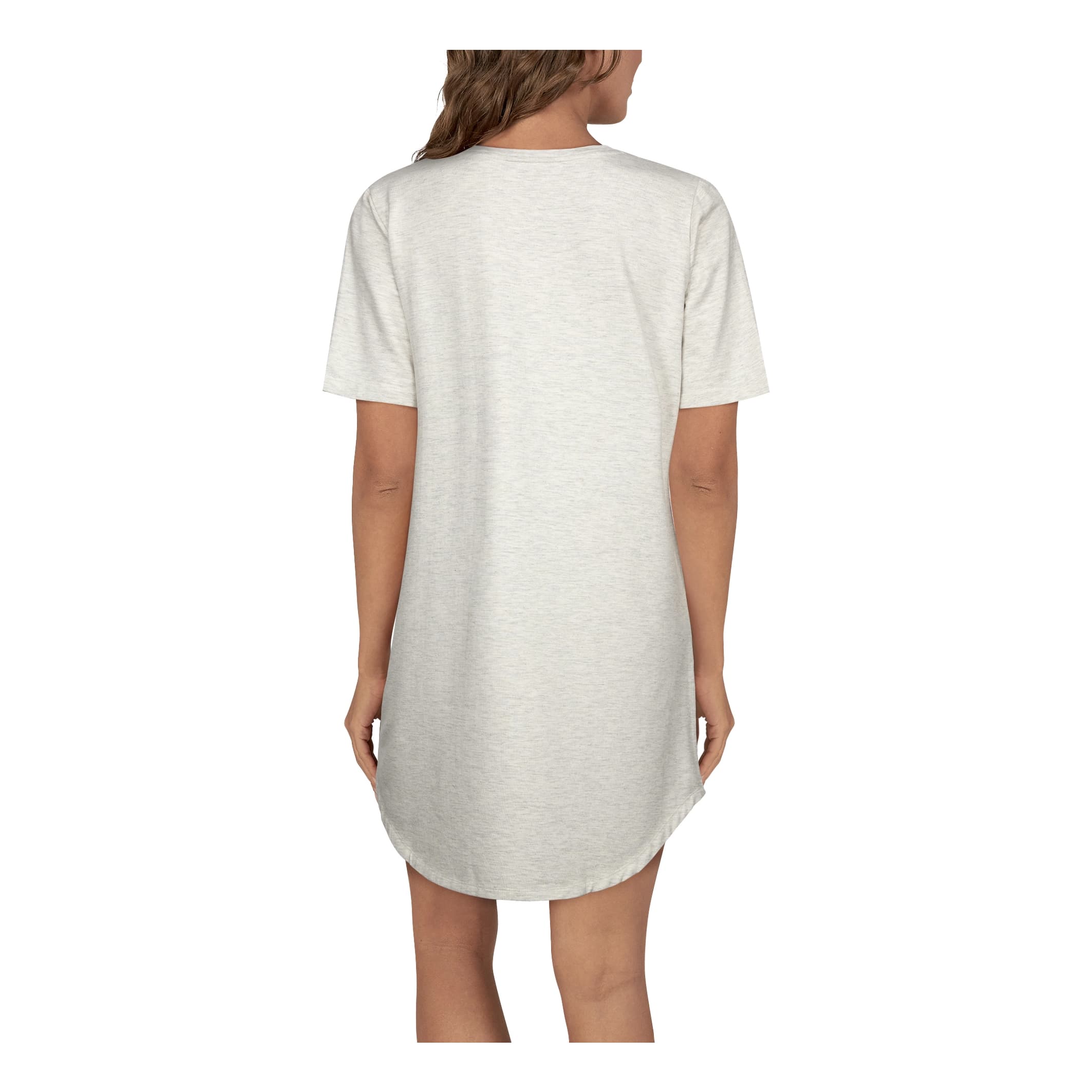 Natural Reflections® Women’s Heather Short-Sleeve Lounge Dress - Heather Grey - back