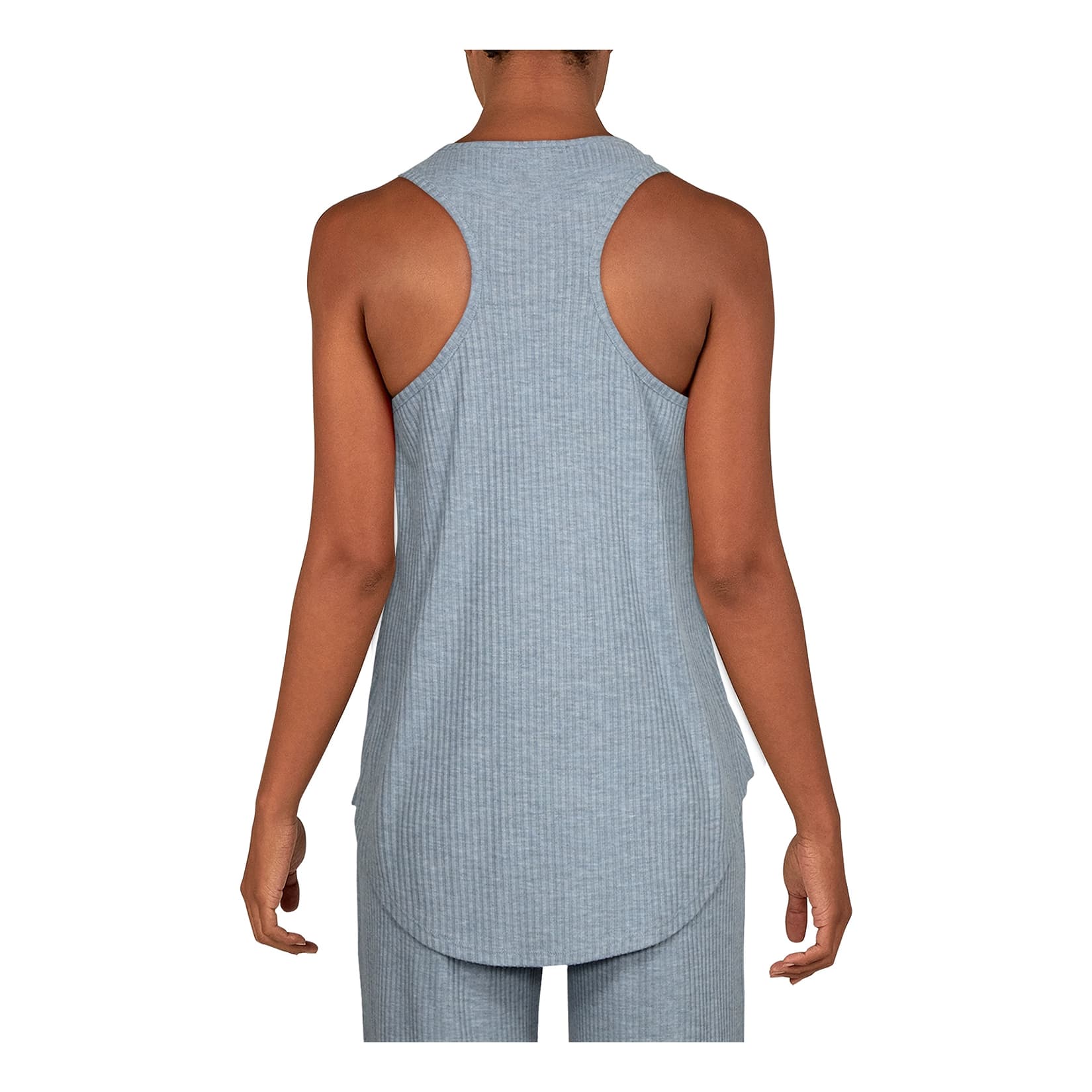 Natural Reflections® Women’s Rib-Knit Tank Top - Blue Heather - back