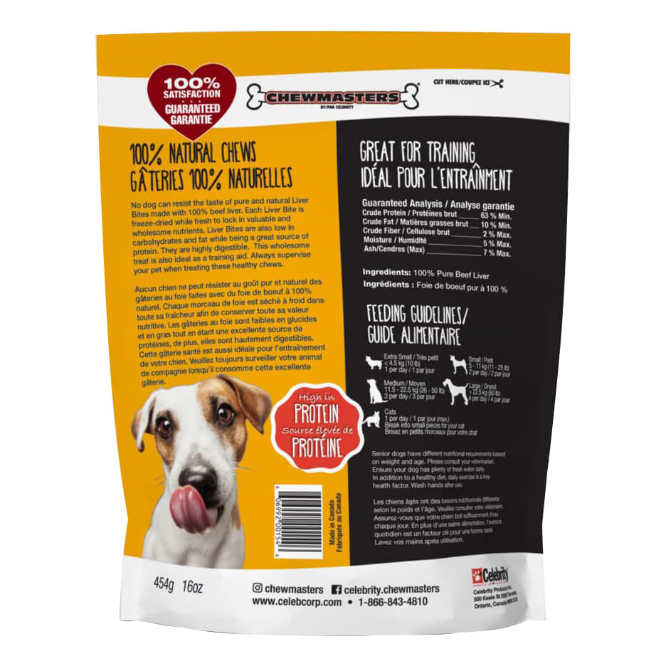 Chewmasters freeze dried liver bites shop