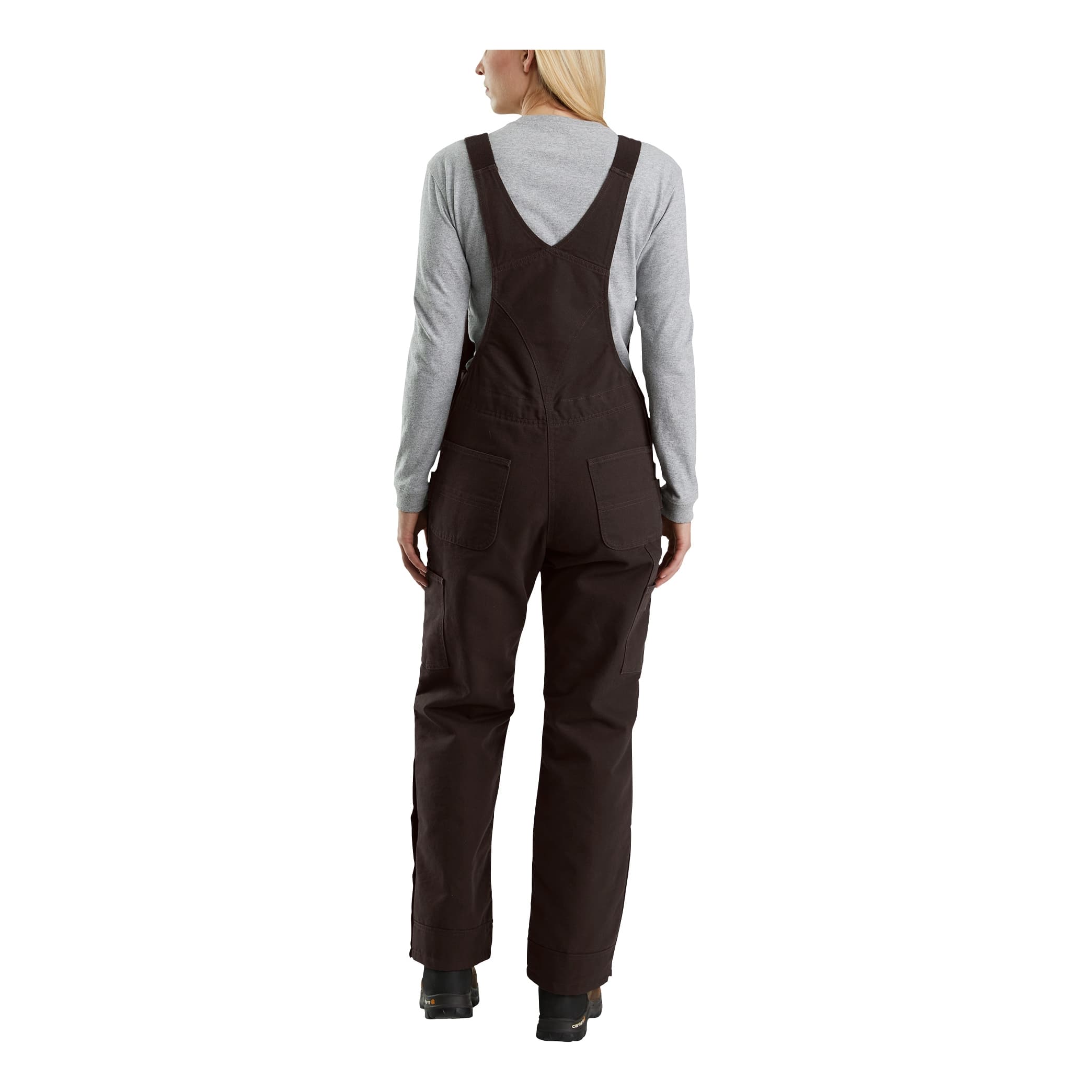 Carhartt® Women’s Relaxed Fit Washed Duck Insulated Bib Overall - back