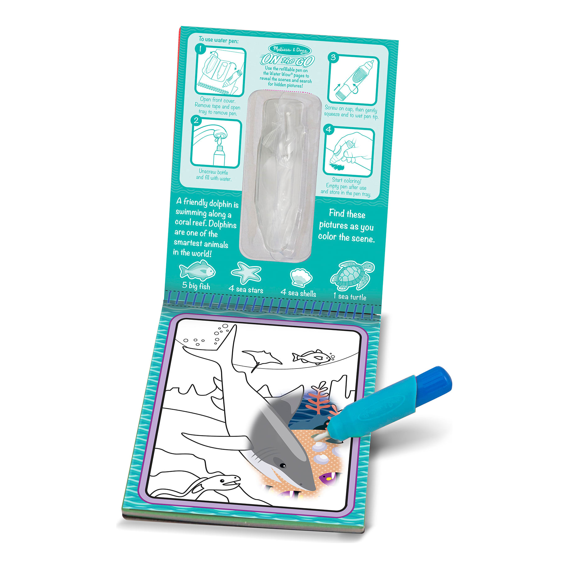 Melissa & Doug® Water WOW! Colouring Book - Under the Sea