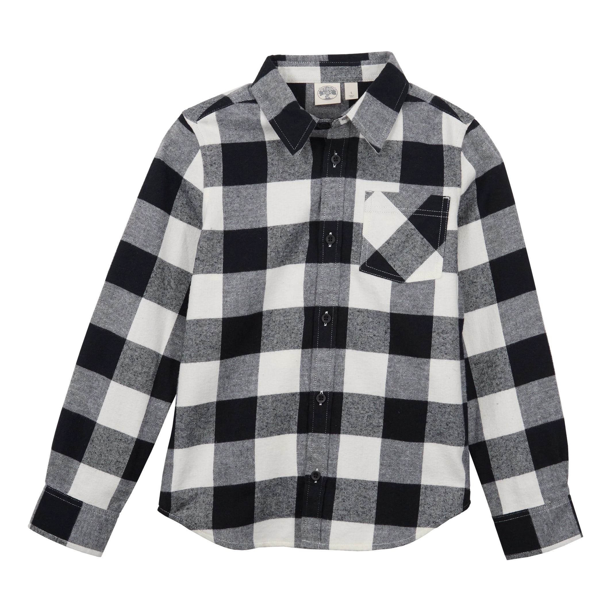 Bass Pro Shops Girls’ Long-Sleeve Flannel Button-Down Shirt 