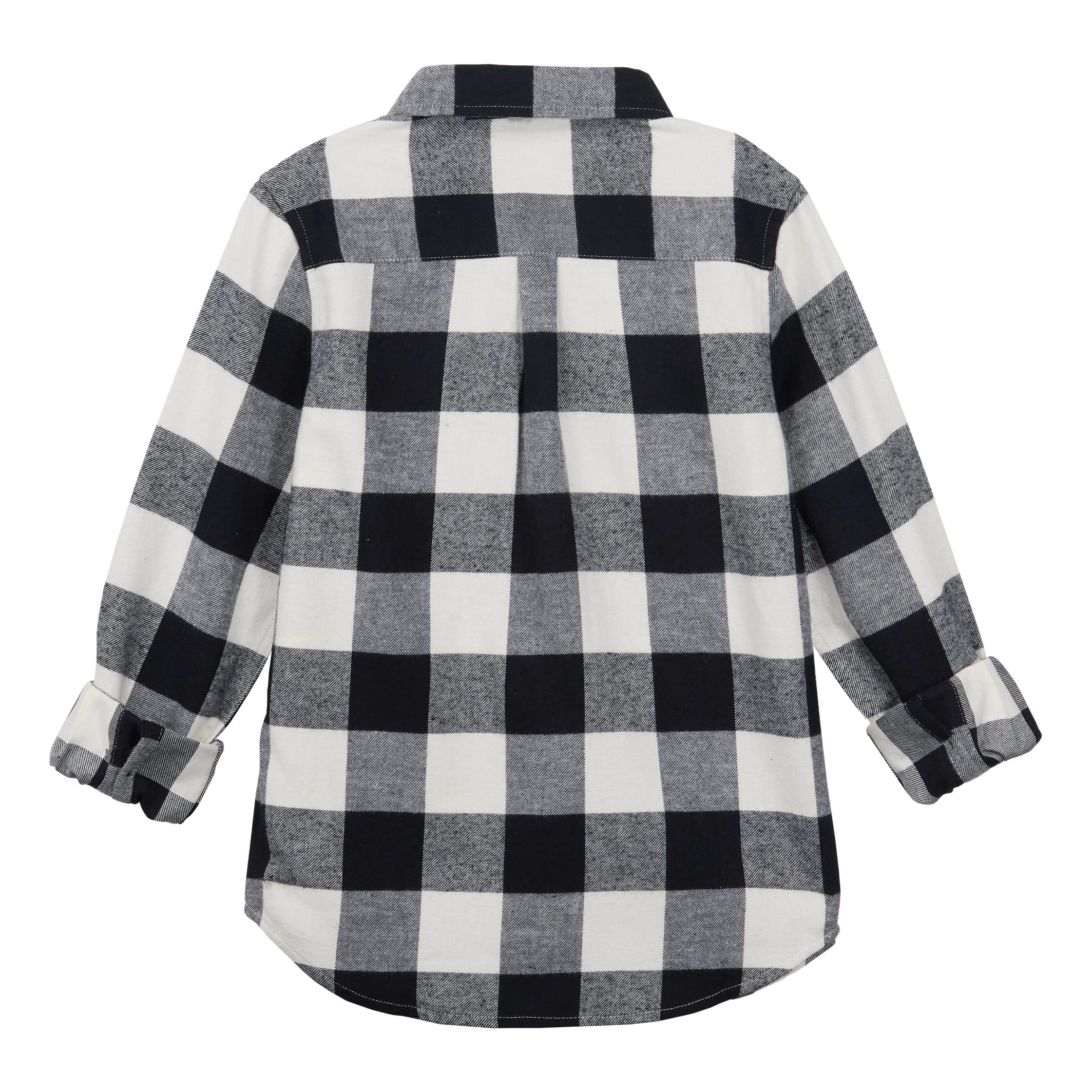 Bass Pro Shops® Girls’ Long-Sleeve Flannel Button-Down Shirt - back
