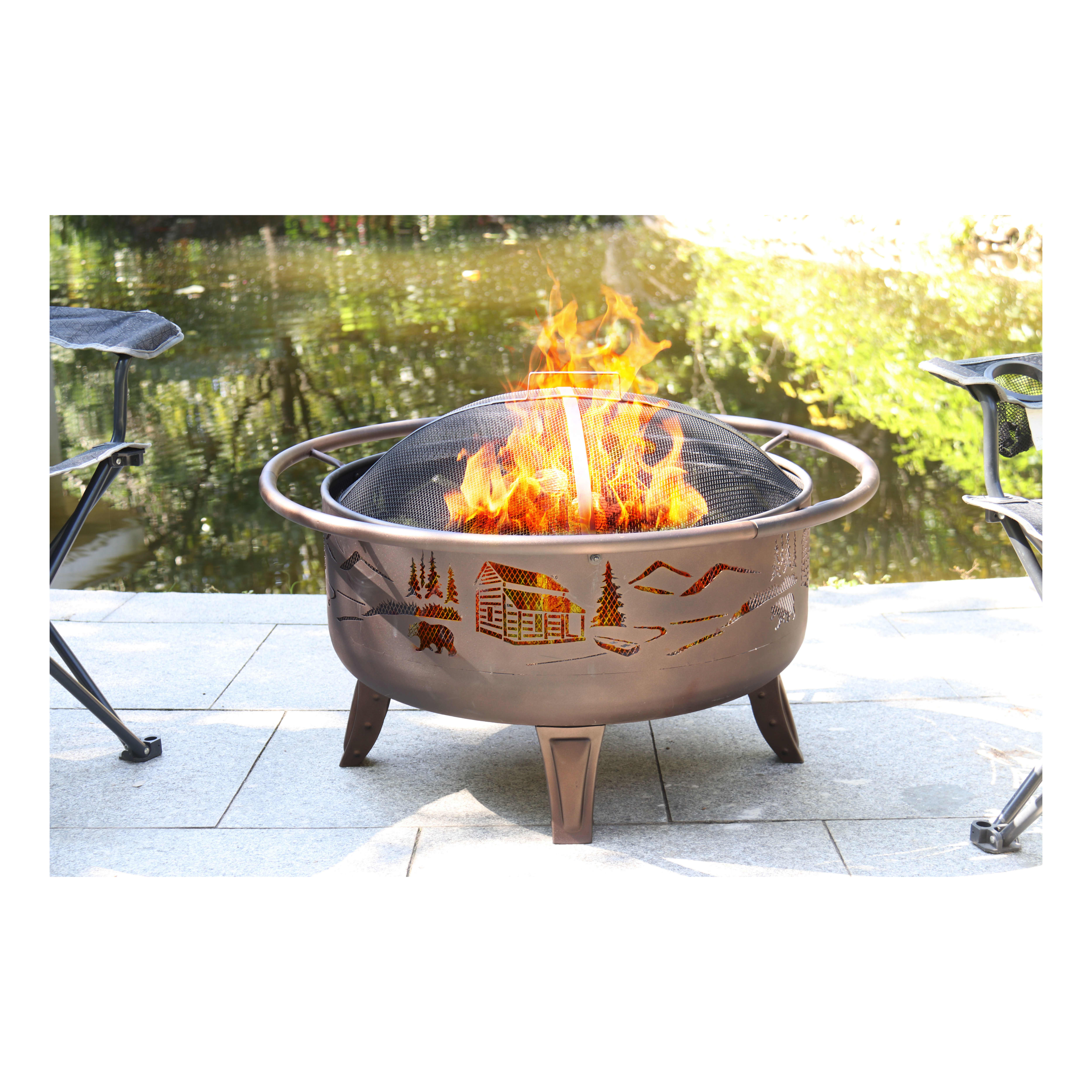 Yardkit™ Mountain View 36" Fire Pit & Grill