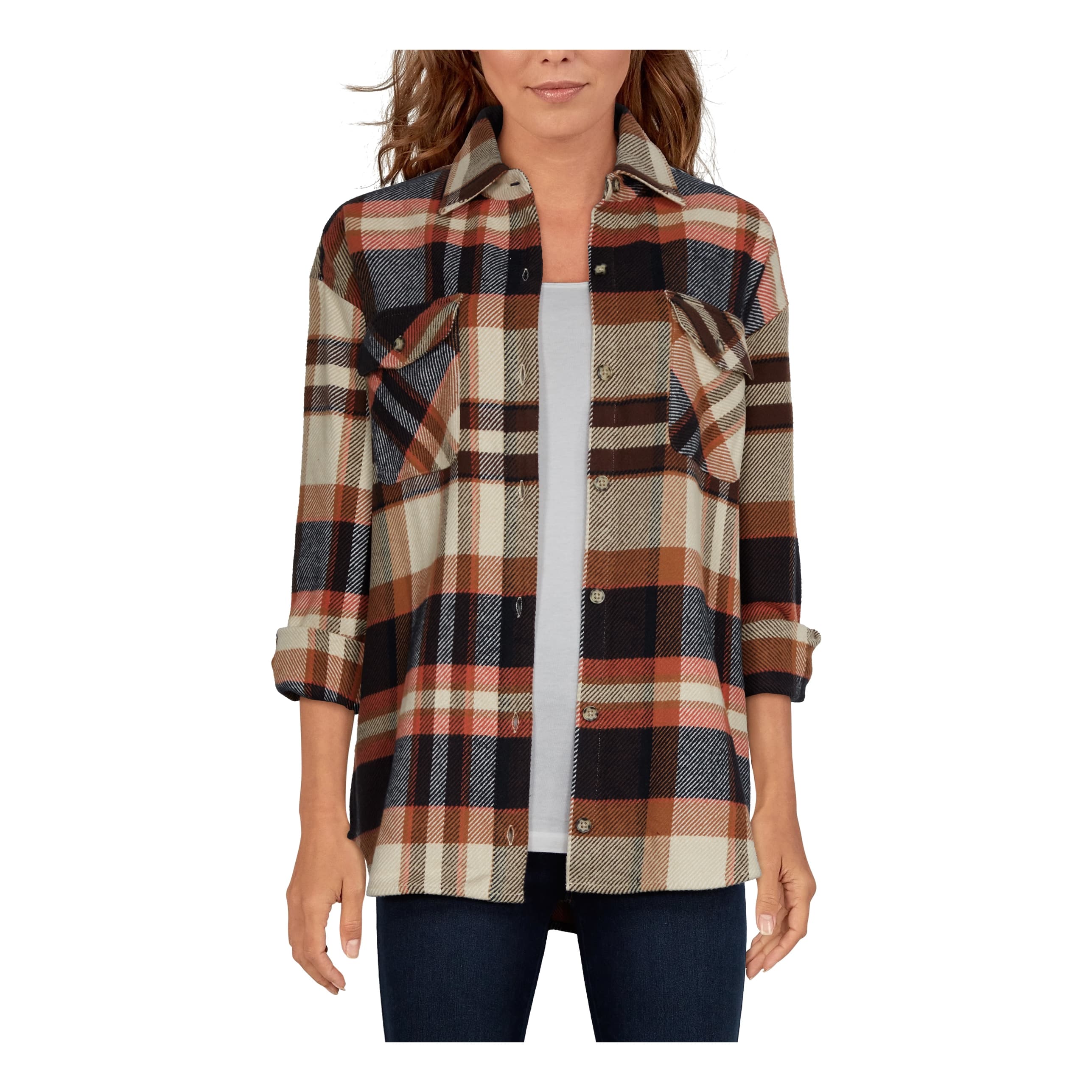 Natural reflections 2 in 1 hooded flannel shop