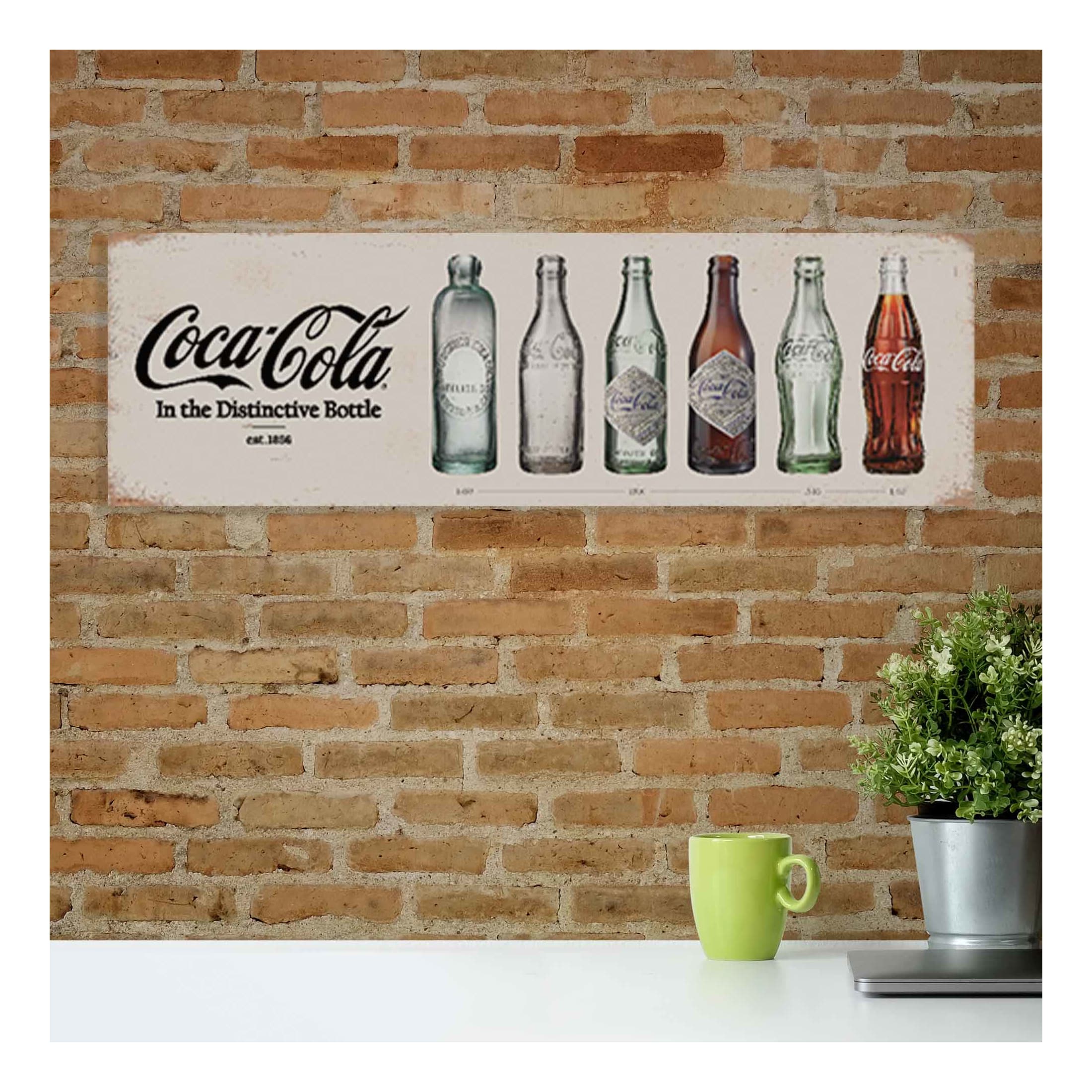 Open Road's Coca-Cola Bottle Evolution Embossed Metal Sign