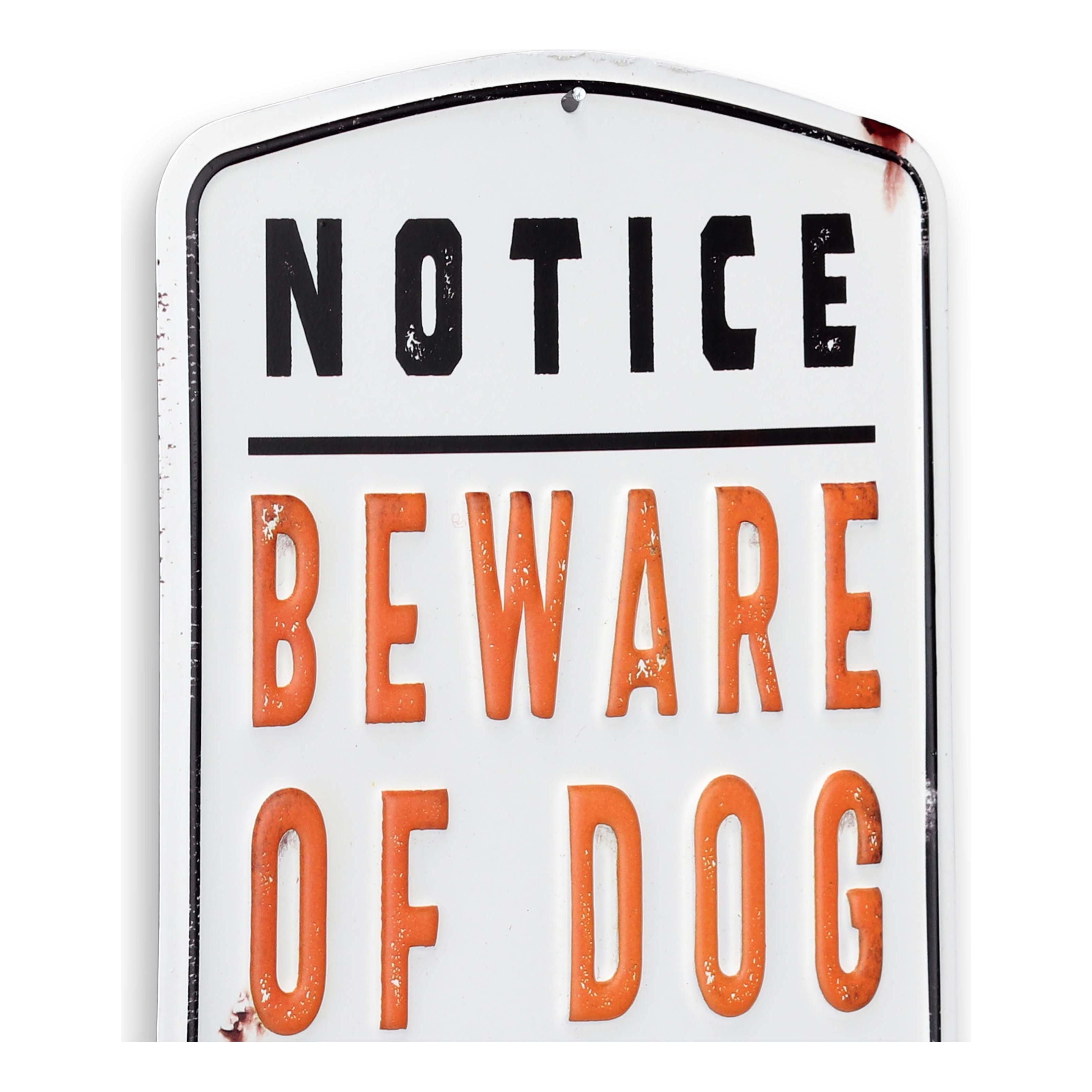 Open Road's Beware of Dog Embossed Metal Sign