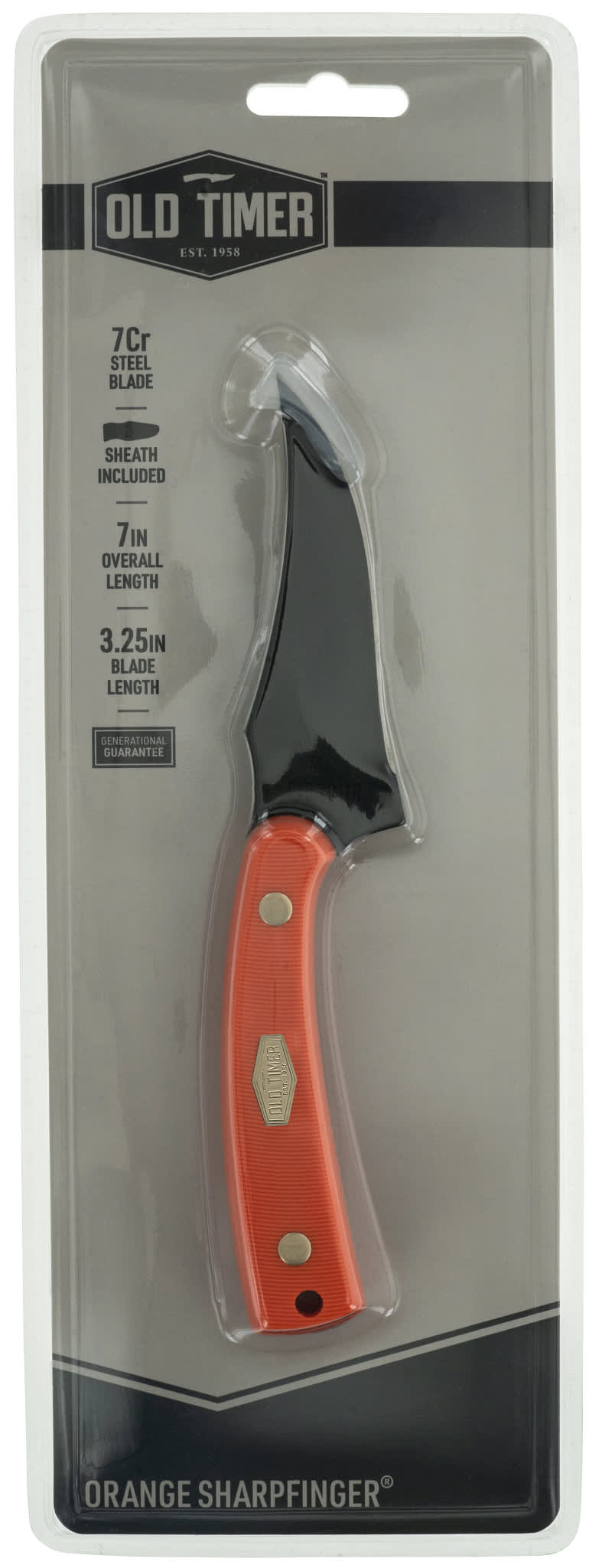 Old Timer® Sharpfinger w/ Black Blade Fixed Blade Knife