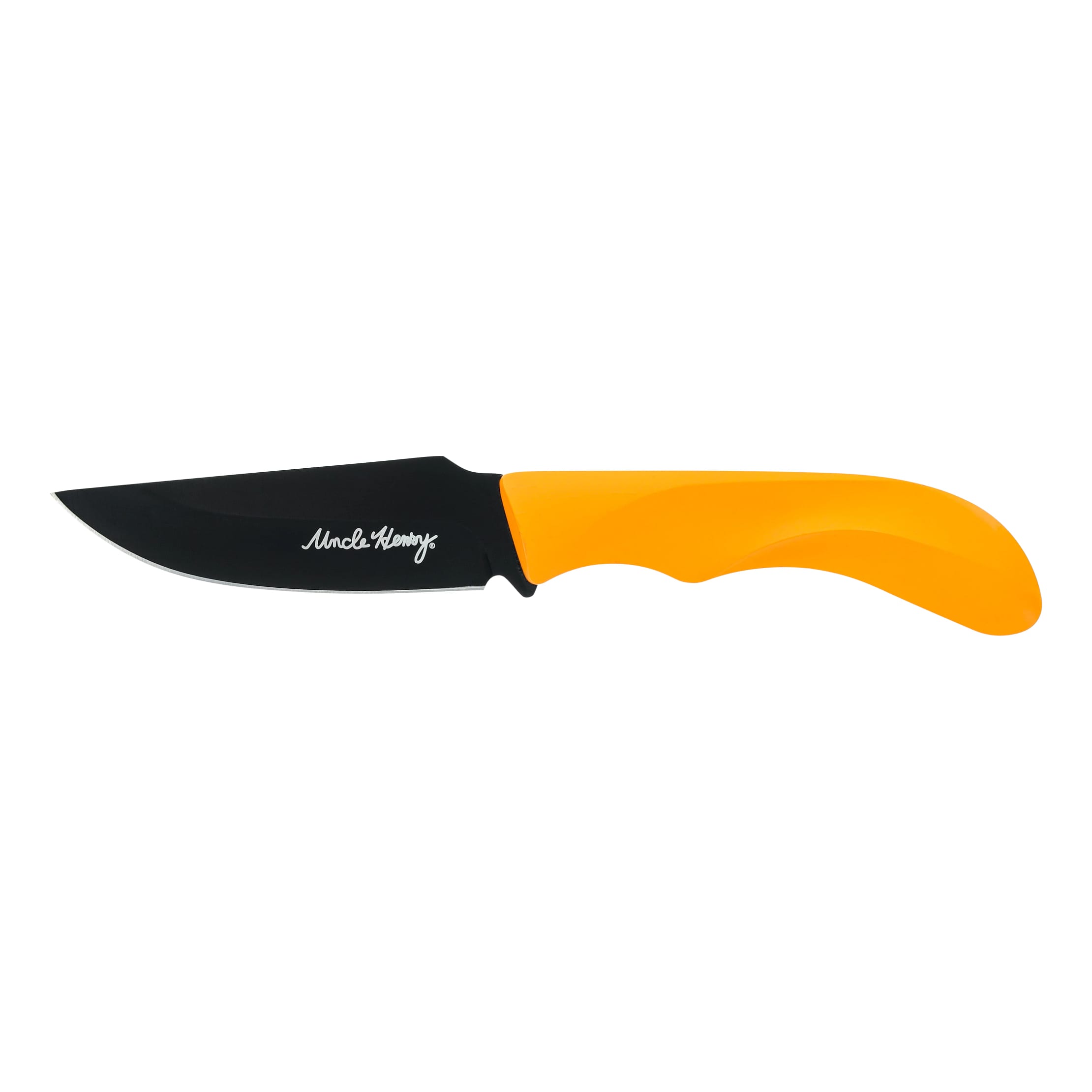Uncle Henry 3 Piece Fixed Blade Knife Set with Orange Handles