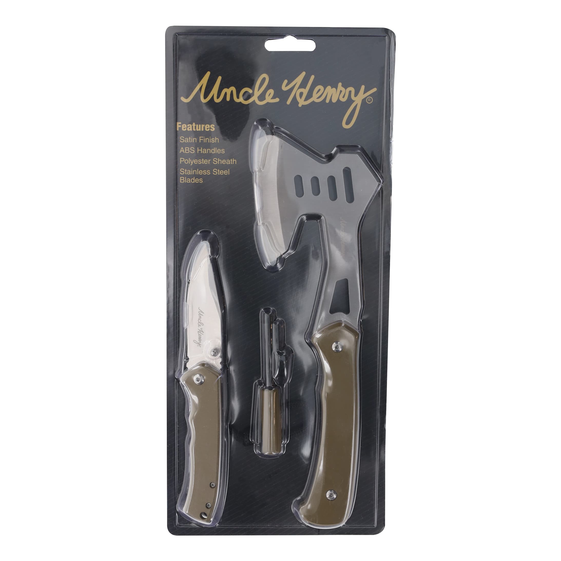 Uncle Henry® 3 Piece Axe and Folding Knife Combo
