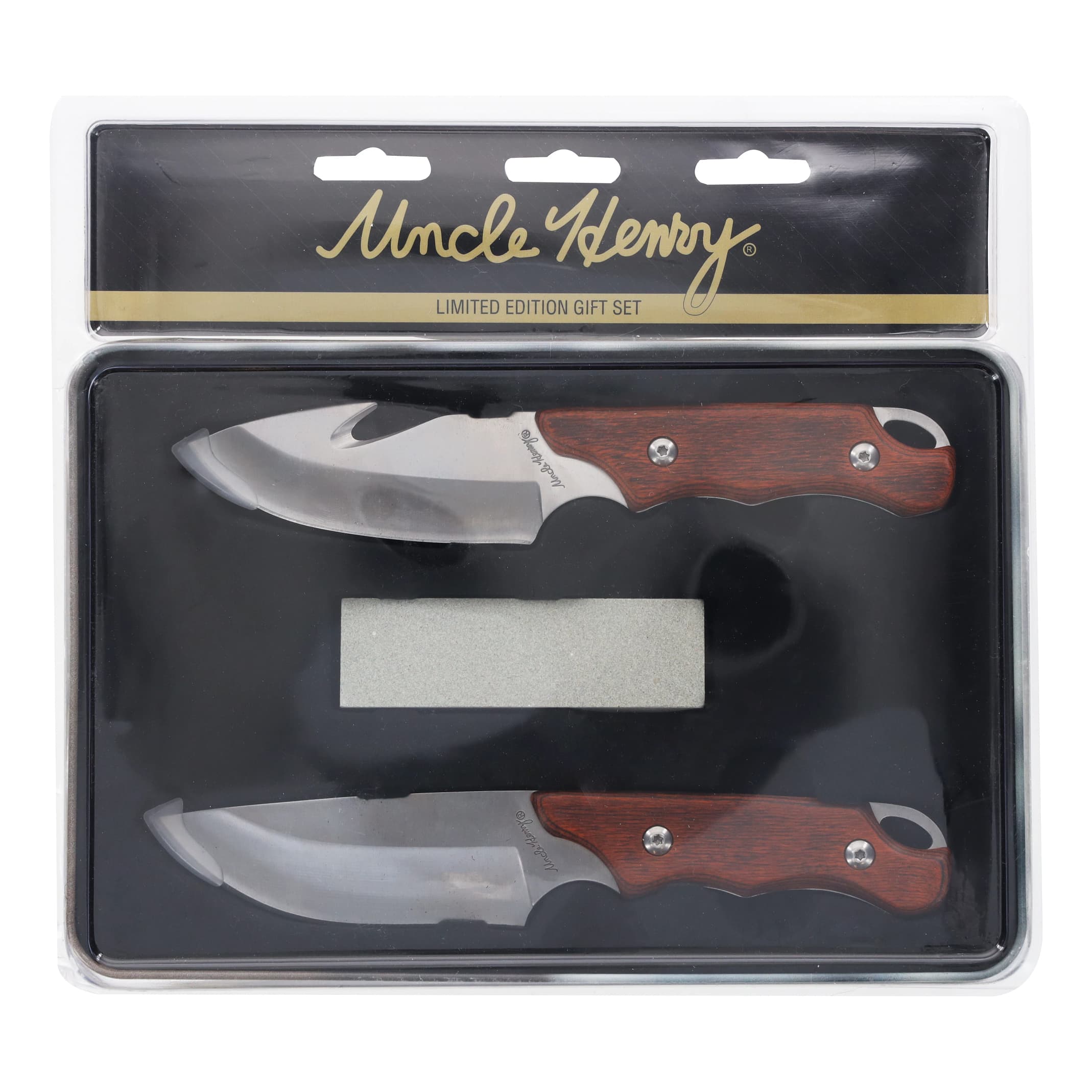 Uncle Henry 3 Piece Fixed Blade Knife Set with Gift Tin
