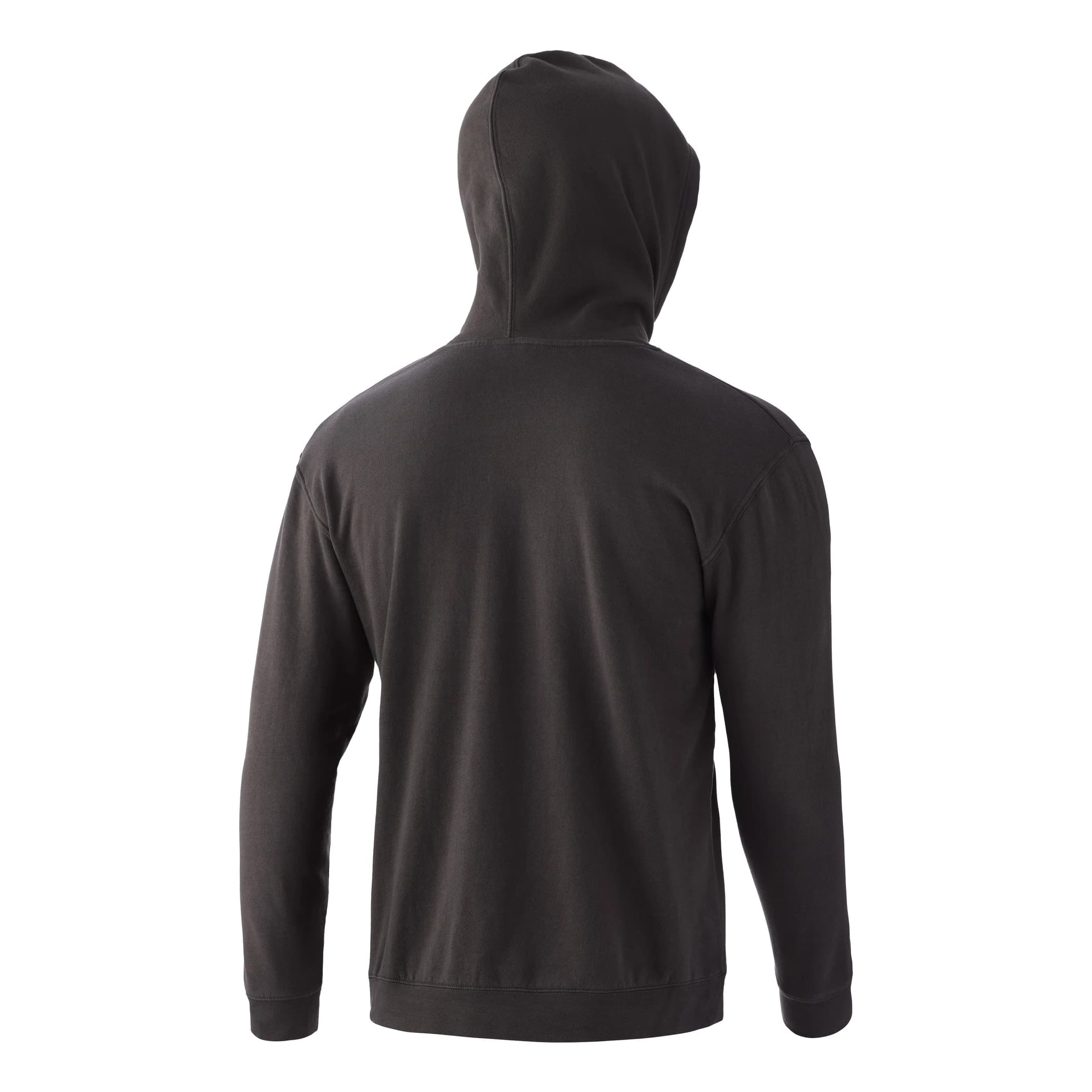 Huk® Men’s Logo Fleece Hoodie - Volcanic Ash - back