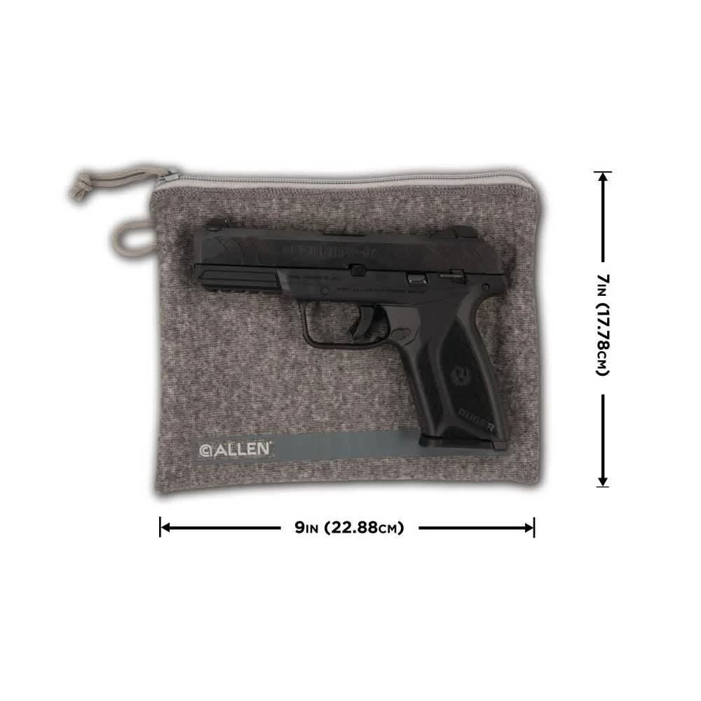 Allen® Lockable Handgun Storage Pouch with Writeable ID Label