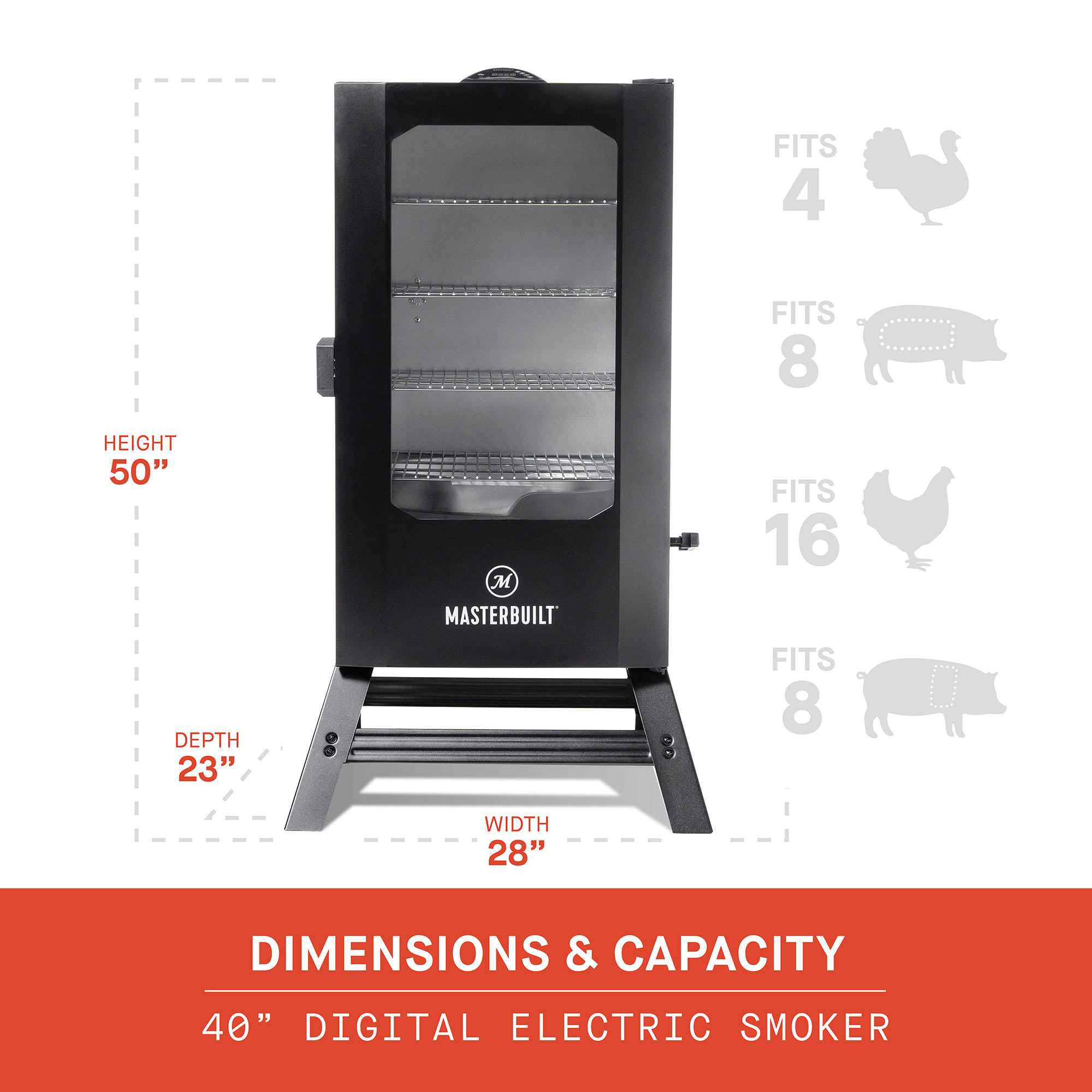 Masterbuilt® 40” Digital Electric Smoker with Legs