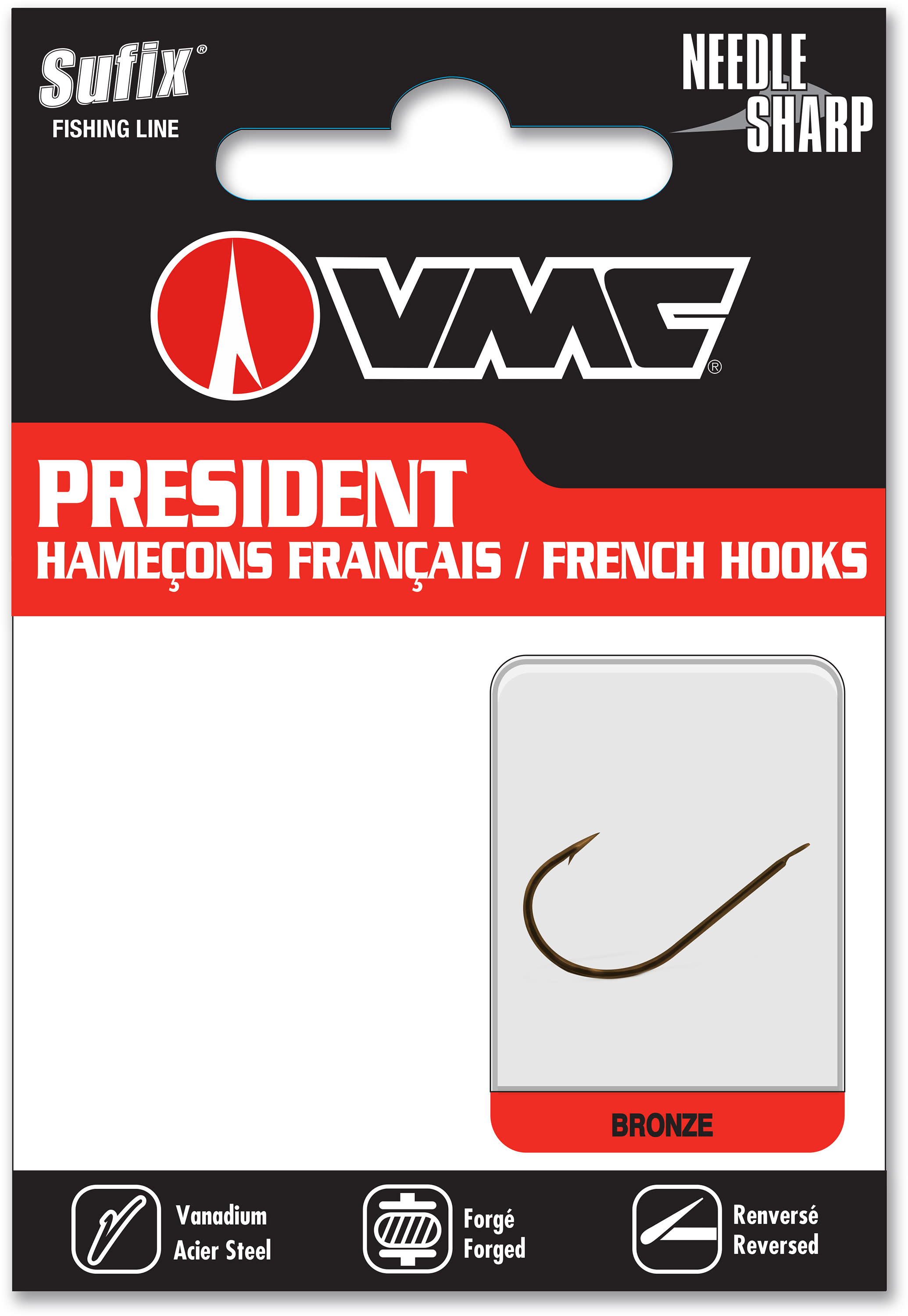 VMC® President French Bronze Snell Hook
