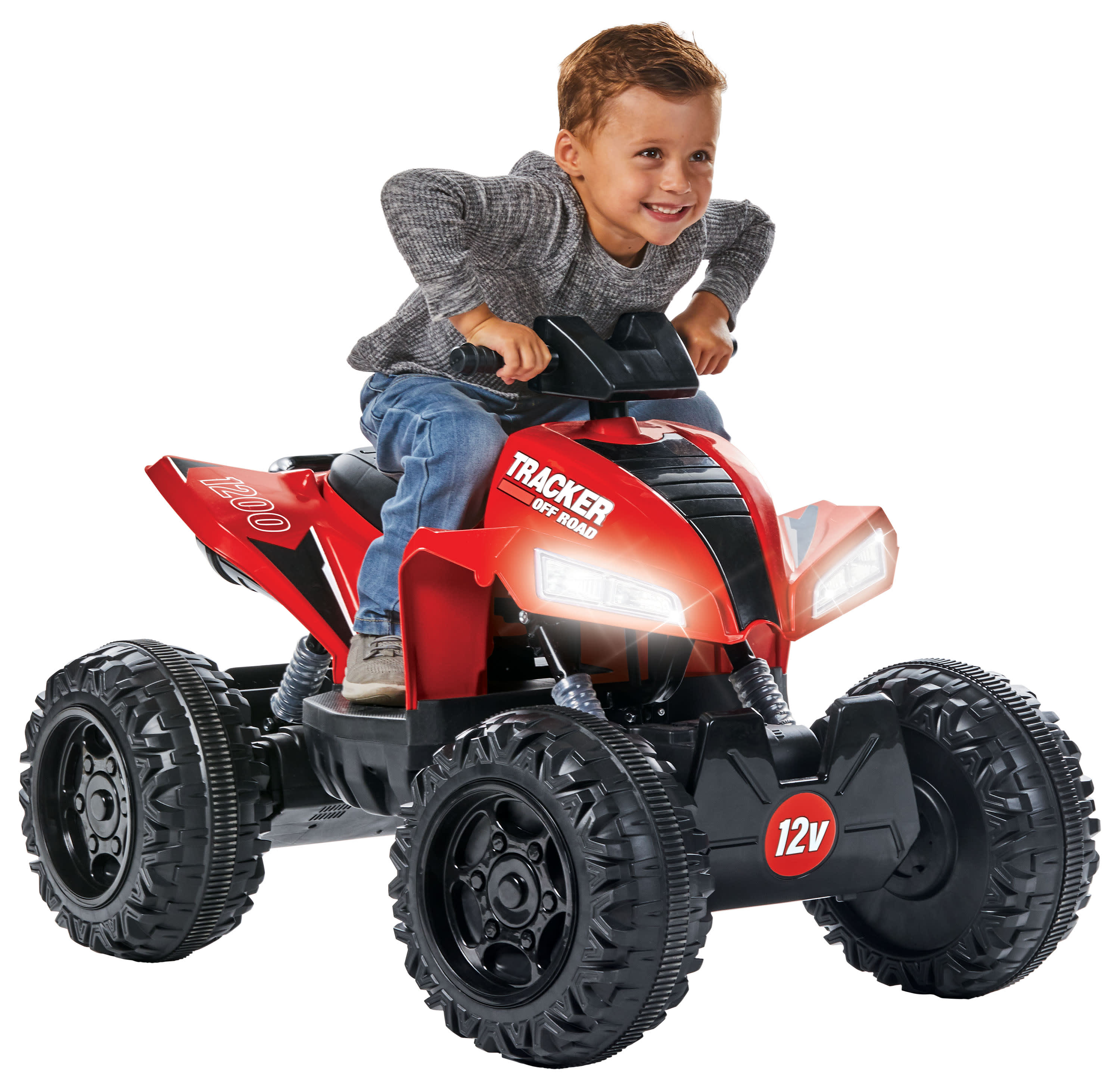 Bass Pro Shops 12V Tracker ATV Battery Ride On Toy for Kids Red