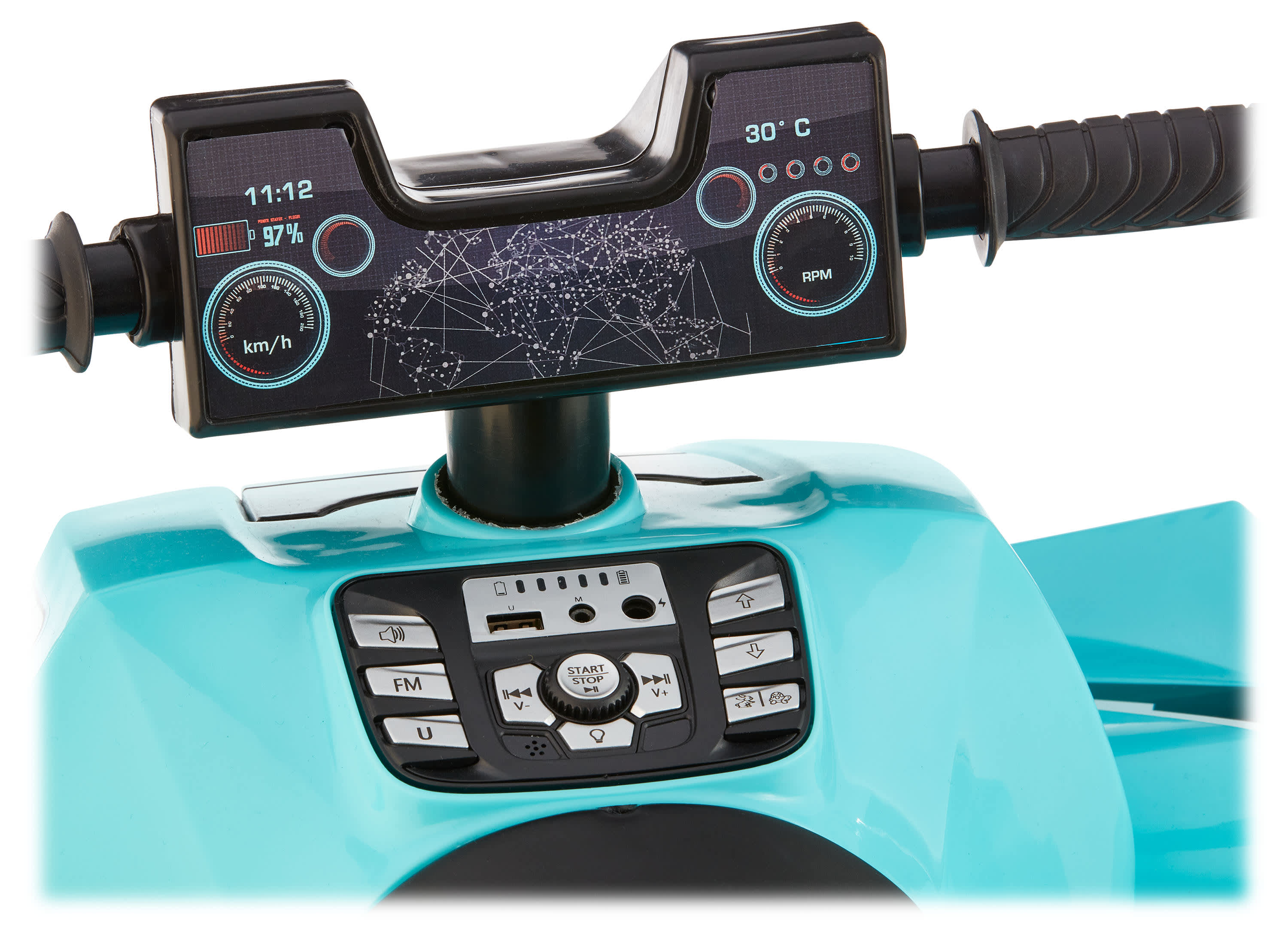 Bass Pro Shops® 12V Tracker® ATV Battery Ride-On Toy for Kids - Turquoise