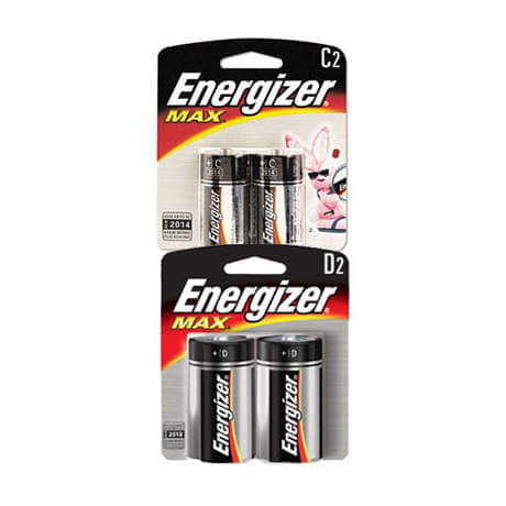 Energizer® MAX Alkaline Batteries - C/D 2 Pack