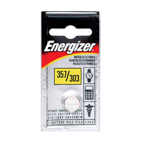 Energizer® 357/303 1.5V Silver Oxide Watch Battery