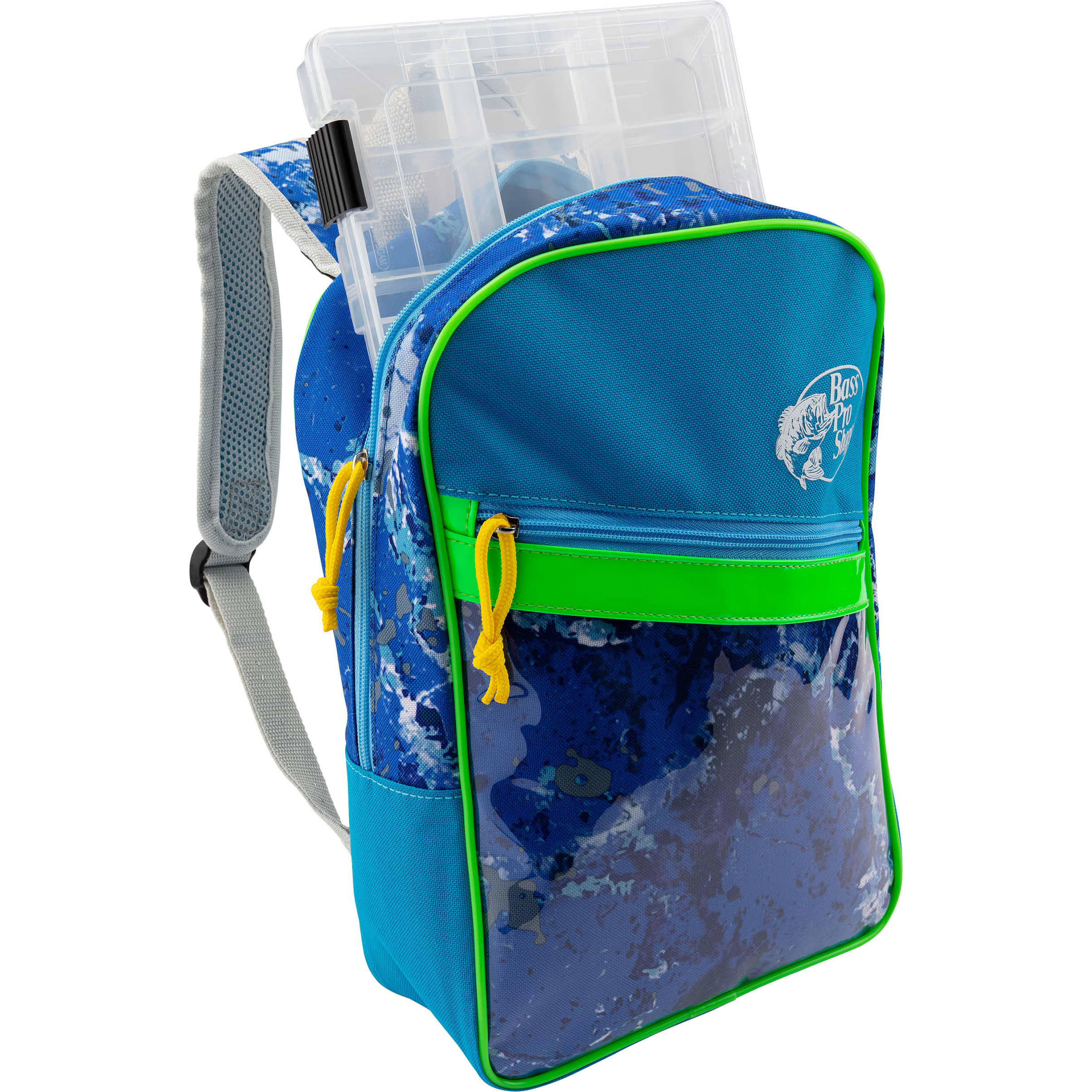 Kids fishing backpack top