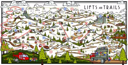 Lift and Trails Board Game