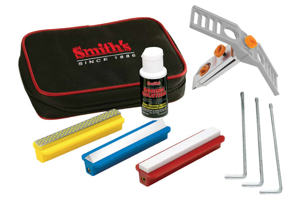 Smith's 50448 6” Diamond Tri-Hone Stone Sharpening System - Grey - Fine,  Natural, & Coarse Stones - 3-Way Honing - Nonslip Rubber Feet - Restore  Tools, Hunting, Kitchen, Fishing & Pocket Knives - Sharpening Stones 