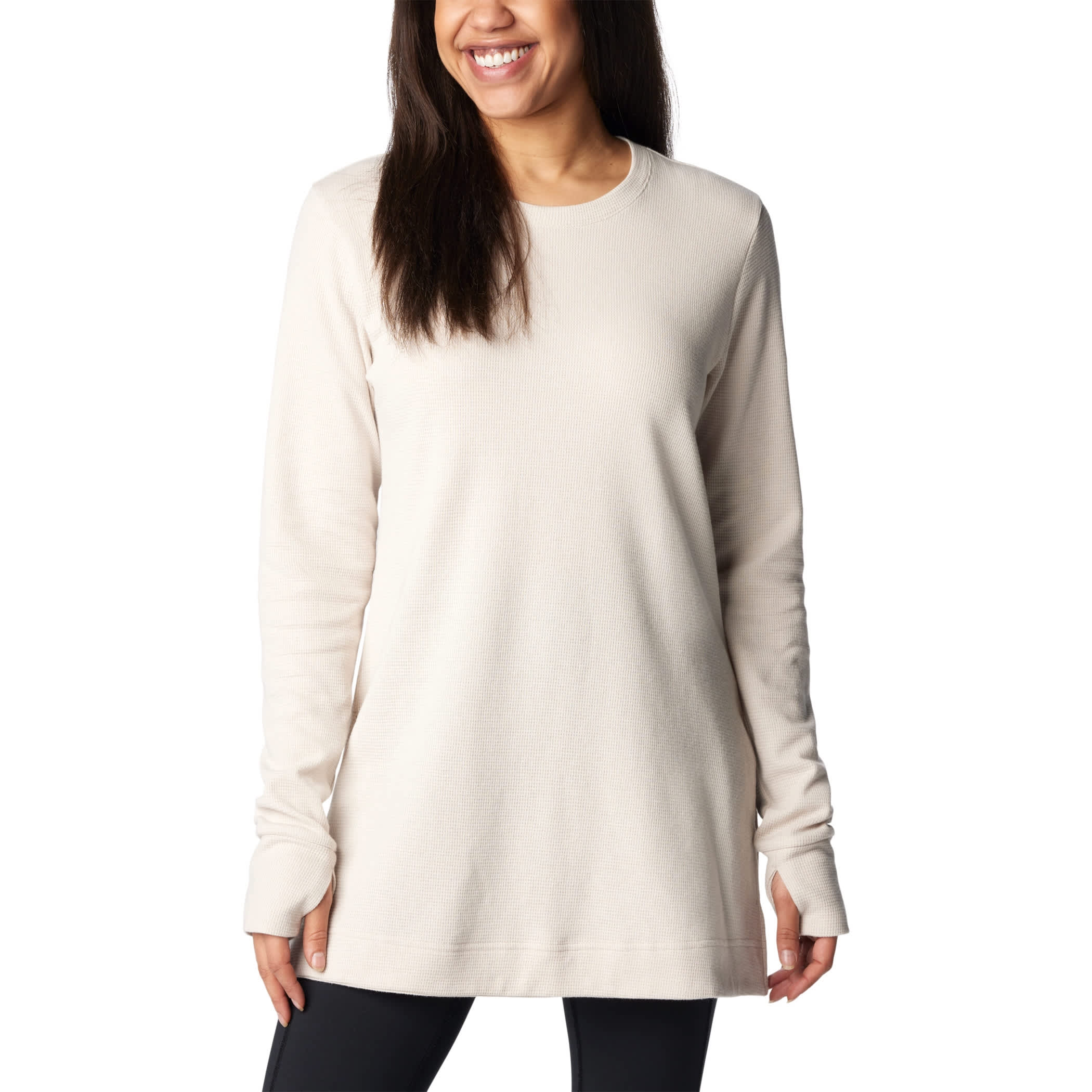 Waffle tunic sweater hotsell