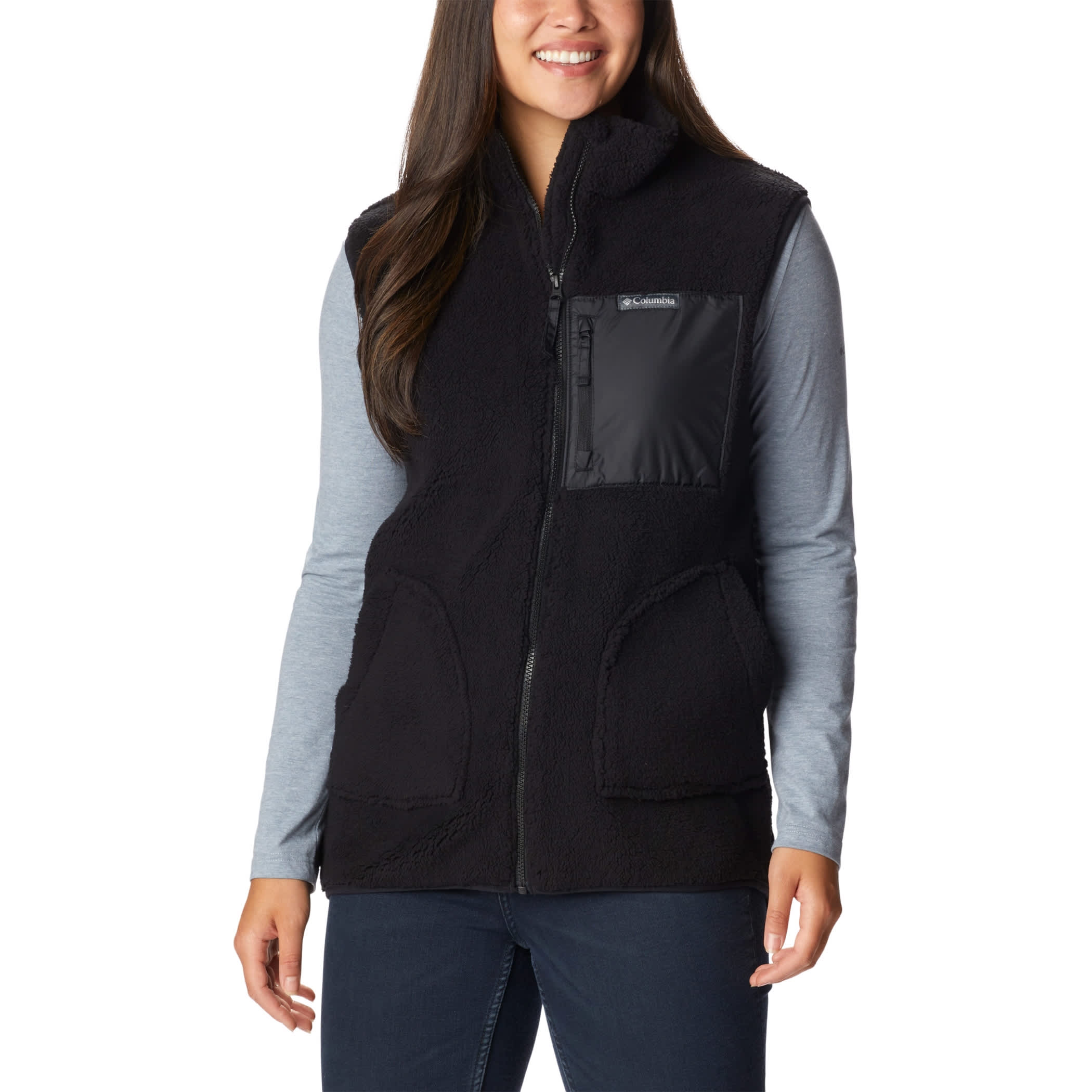 Womens Columbia Clothing  West Bend Full Zip Fleece Jacket Nocturnal 80'S  Stripe ~ Arry In Seattle