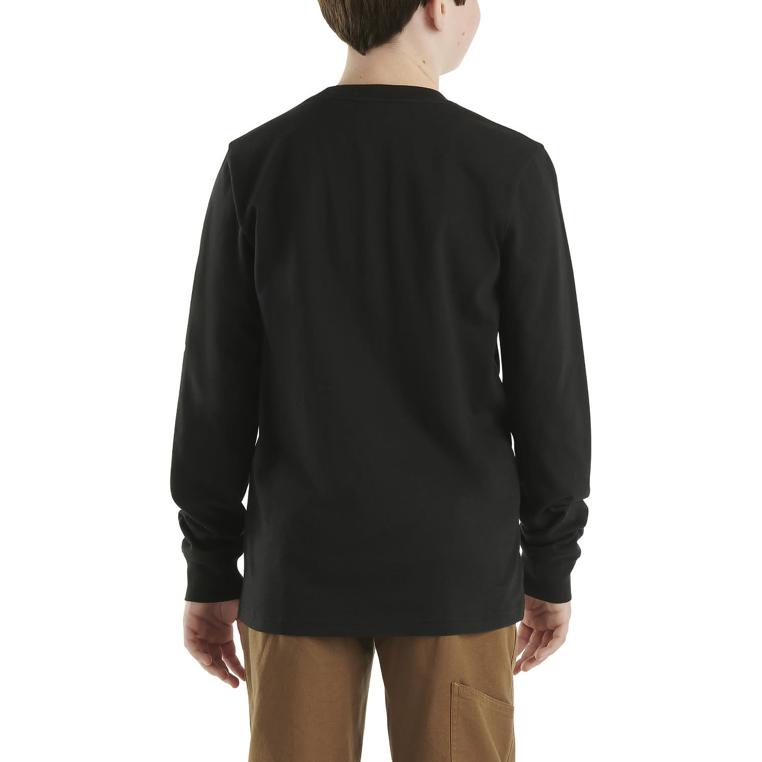 Carhartt® Boys’ Knit Crew-Neck Long-Sleeve Pocket T-Shirt
