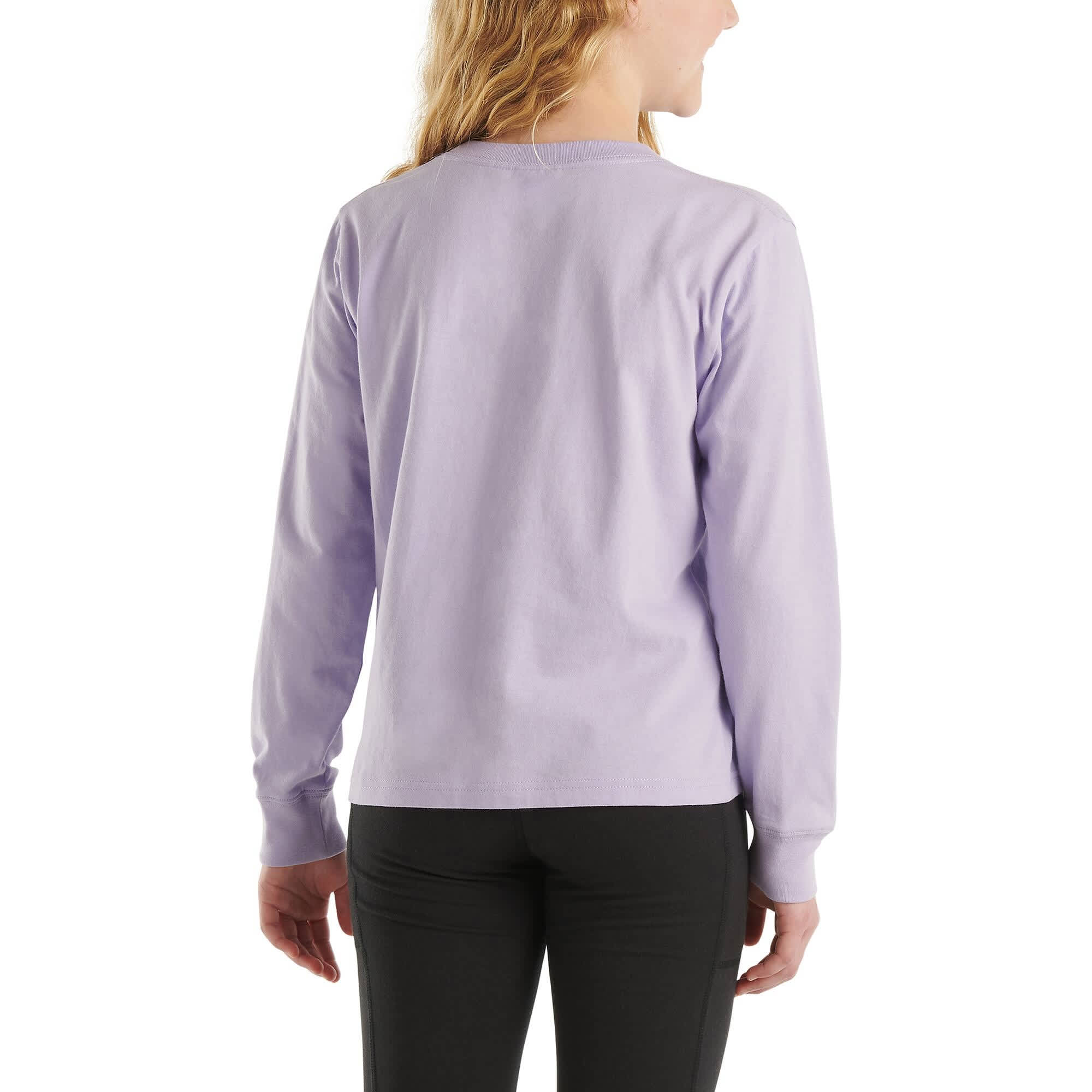 Carhartt® Girls’ Long-Sleeve Graphic Pocket T-Shirt