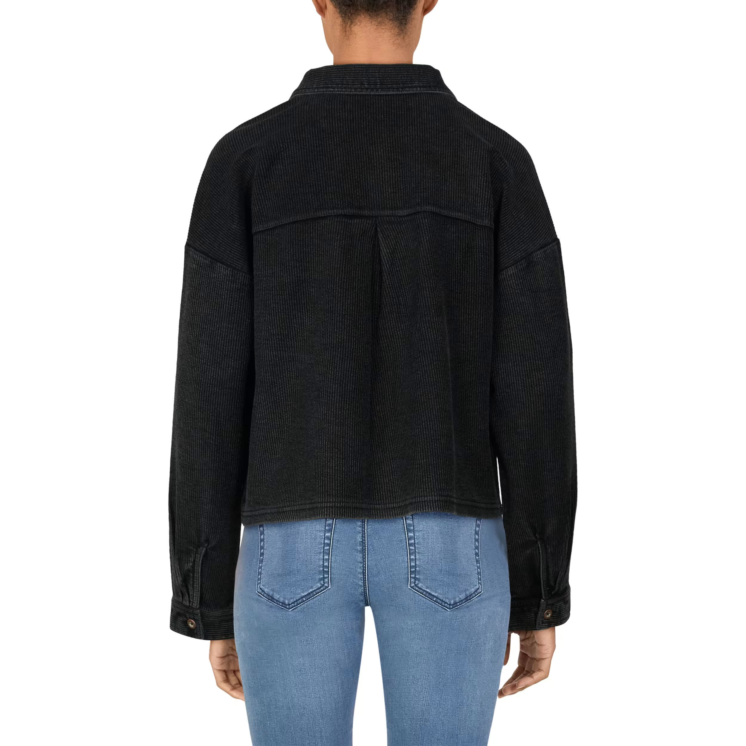 Natural Reflections® Women’s Rib-Knit Long-Sleeve Shirt Jacket
