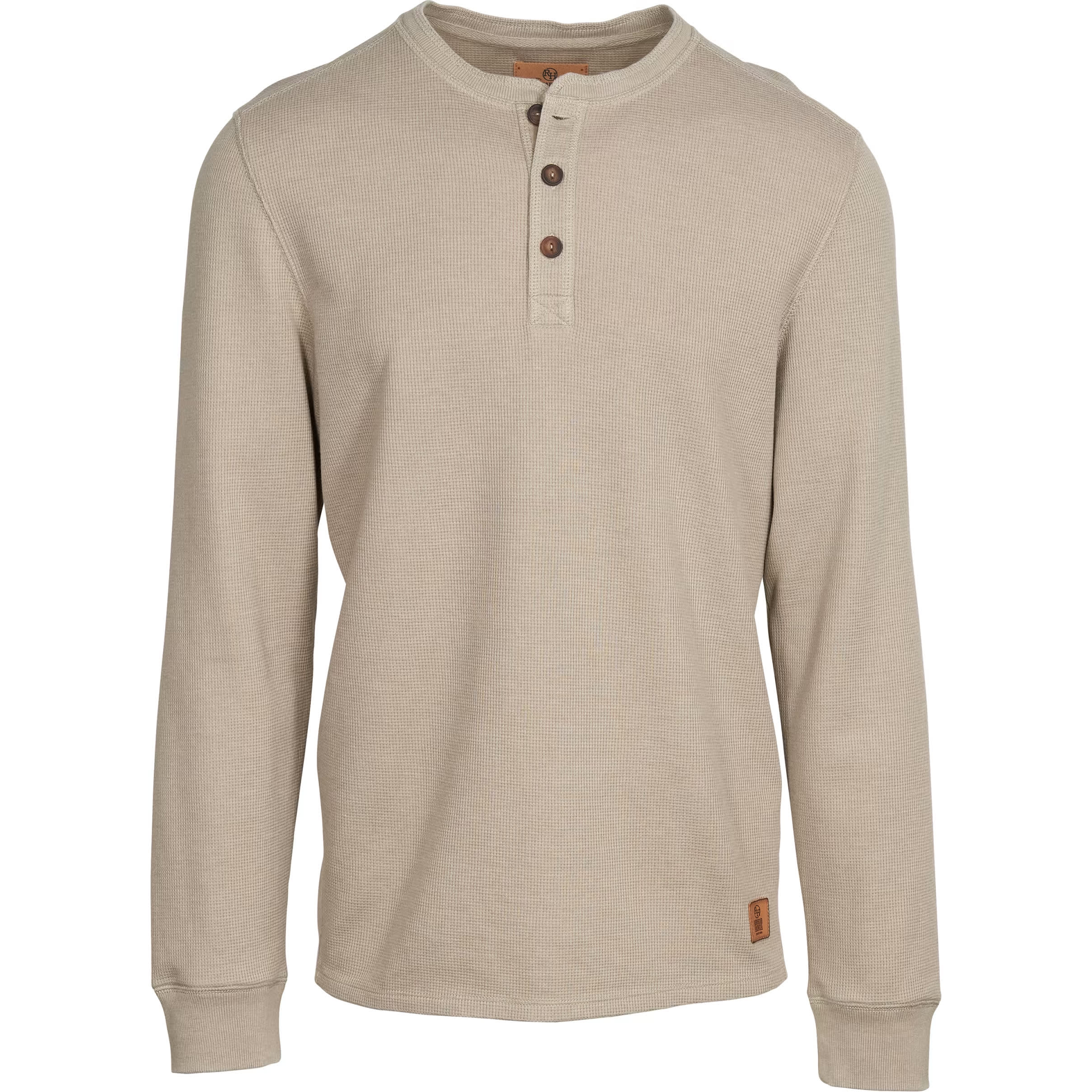 Mens Henley Shirt Long Sleeve Waffle Thermal Henley Top Casual