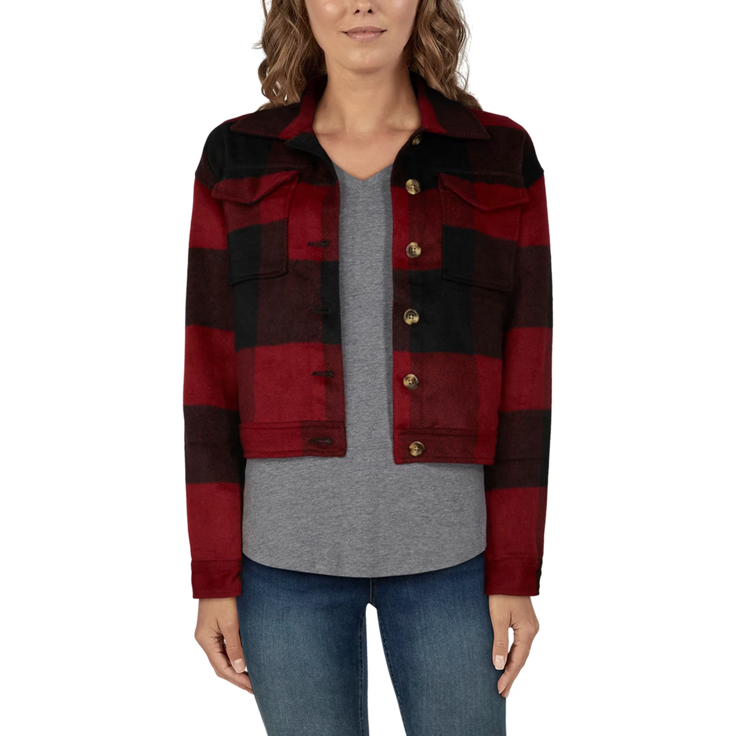 Natural Reflections Flannel-Lined Zip-Up Canvas Jacket for Ladies