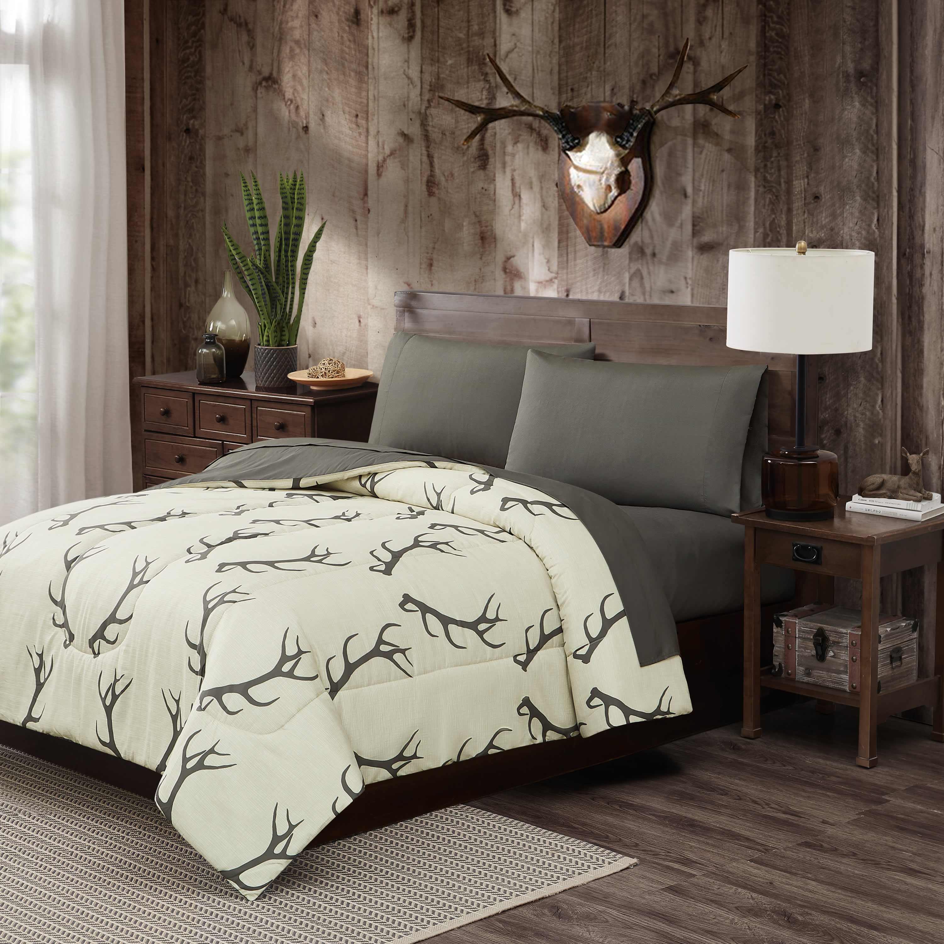 Cedar Creek Bed-In-A-Bag Bedding Set - Antlers - Full, Queen, King