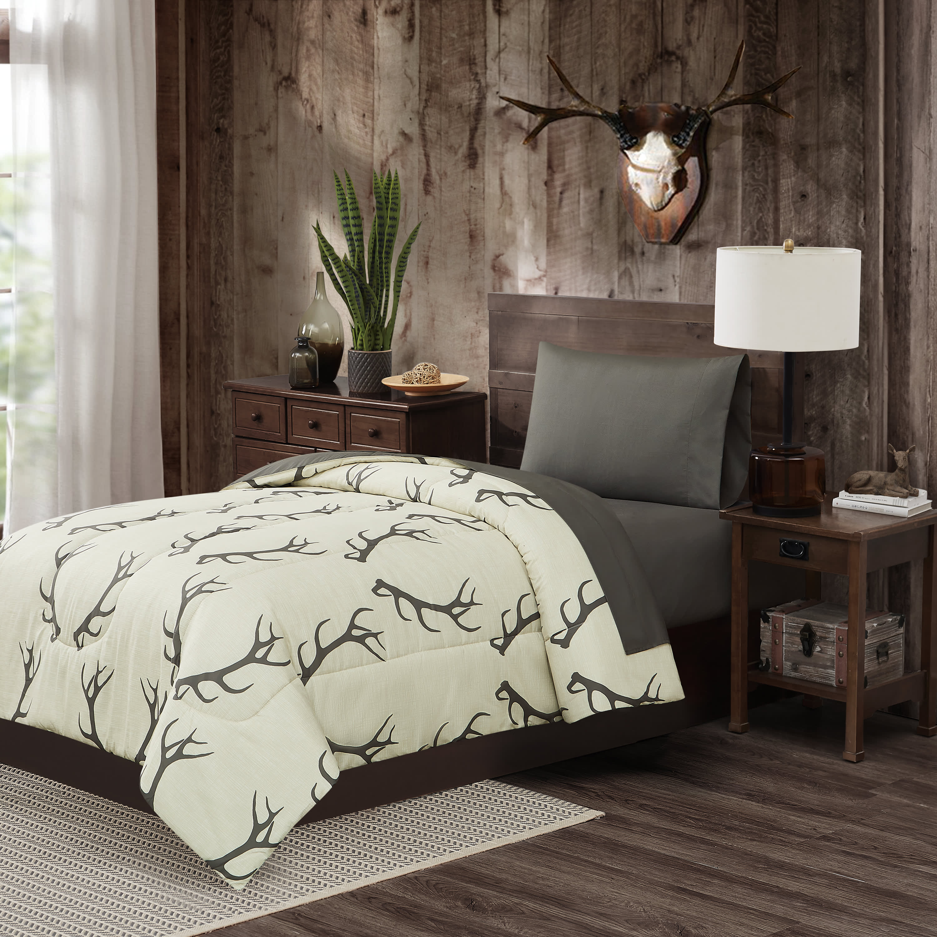 Cedar Creek Bed-In-A-Bag Bedding Set - Antlers - Twin