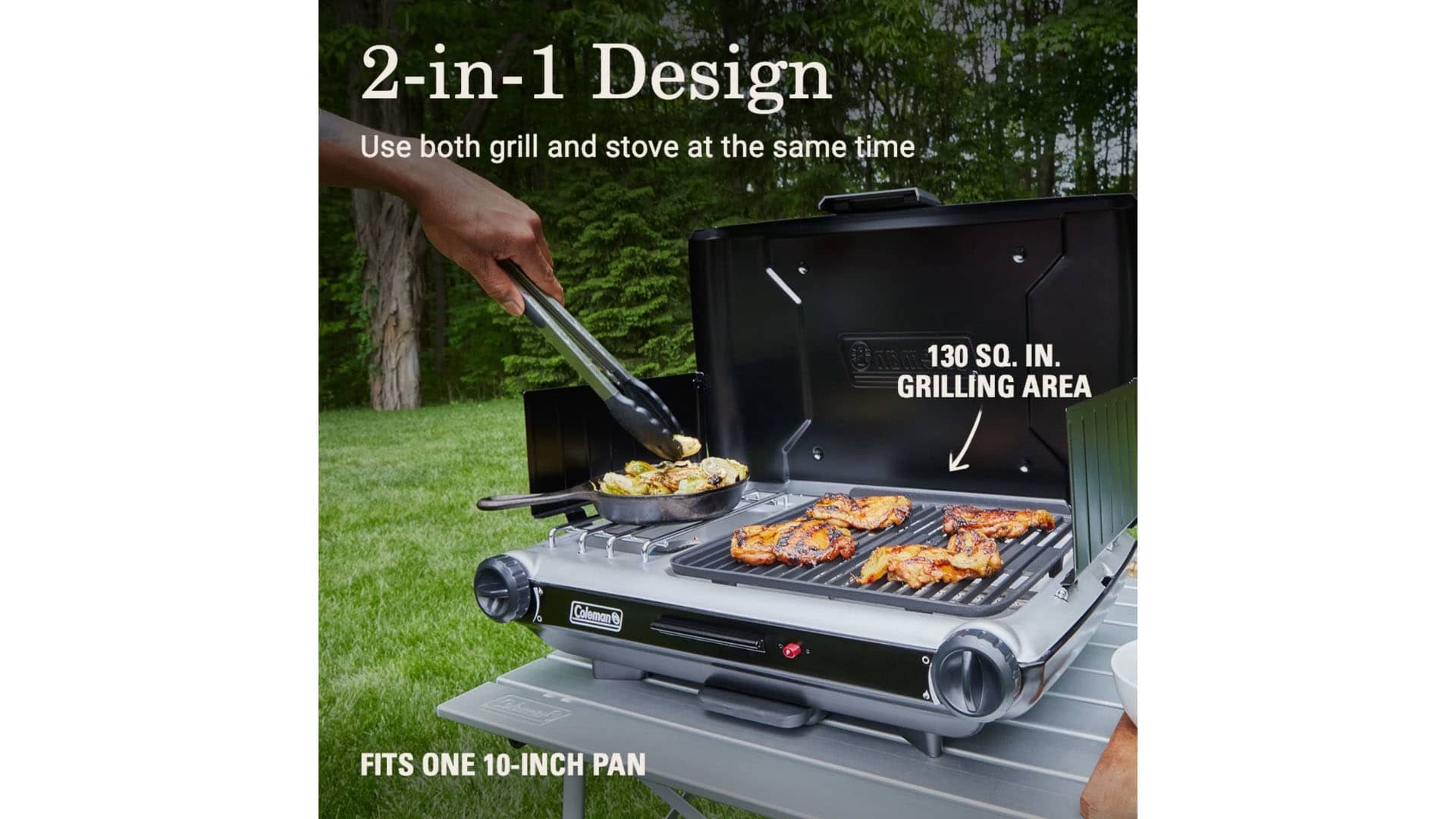Coleman® Classic 2-in-1 Camping Grill/Stove