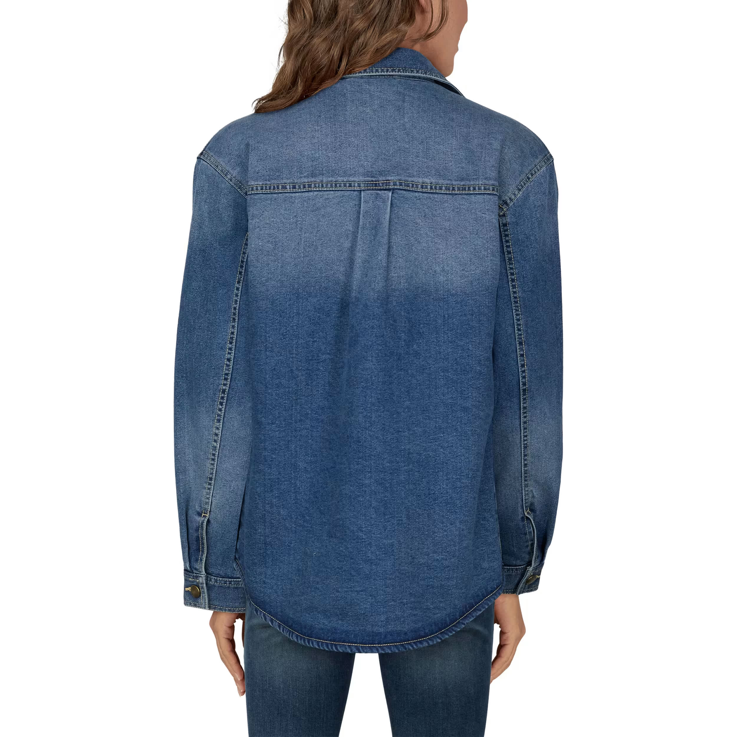 Natural Reflections® Women’s Denim Sherpa Shirt Jacket