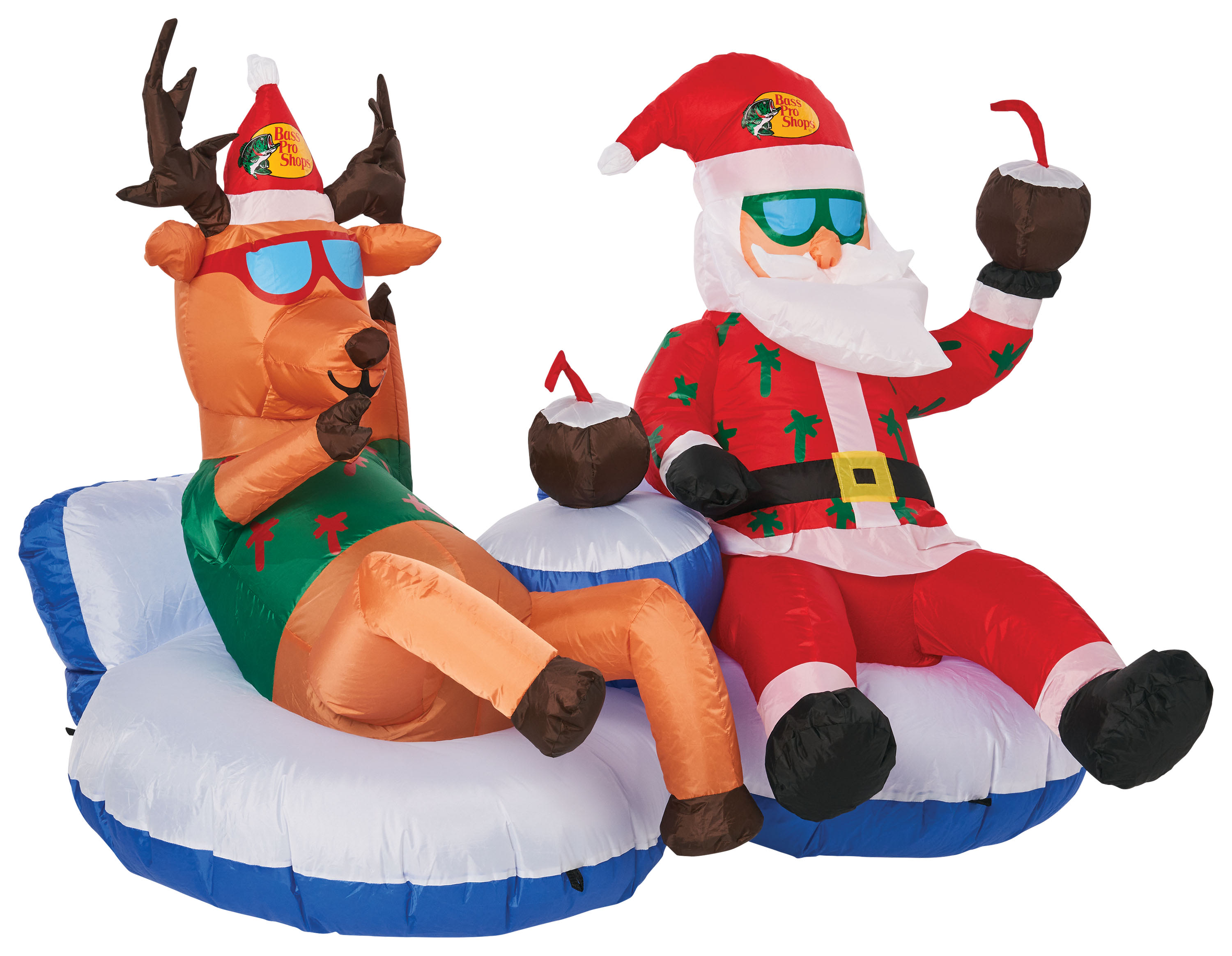 Bass Pro Shops® Festive Float Trip Reindeer and Santa Inflatable Cabela's Canada