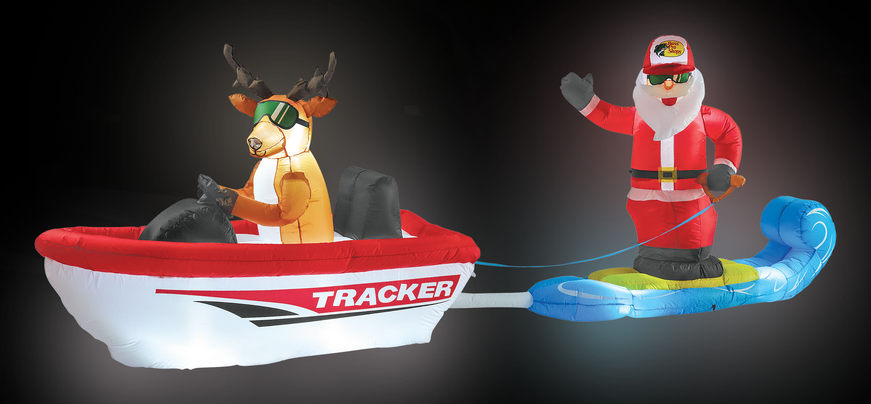 Bass Pro Shops® Inflatable Wakeboarding Santa