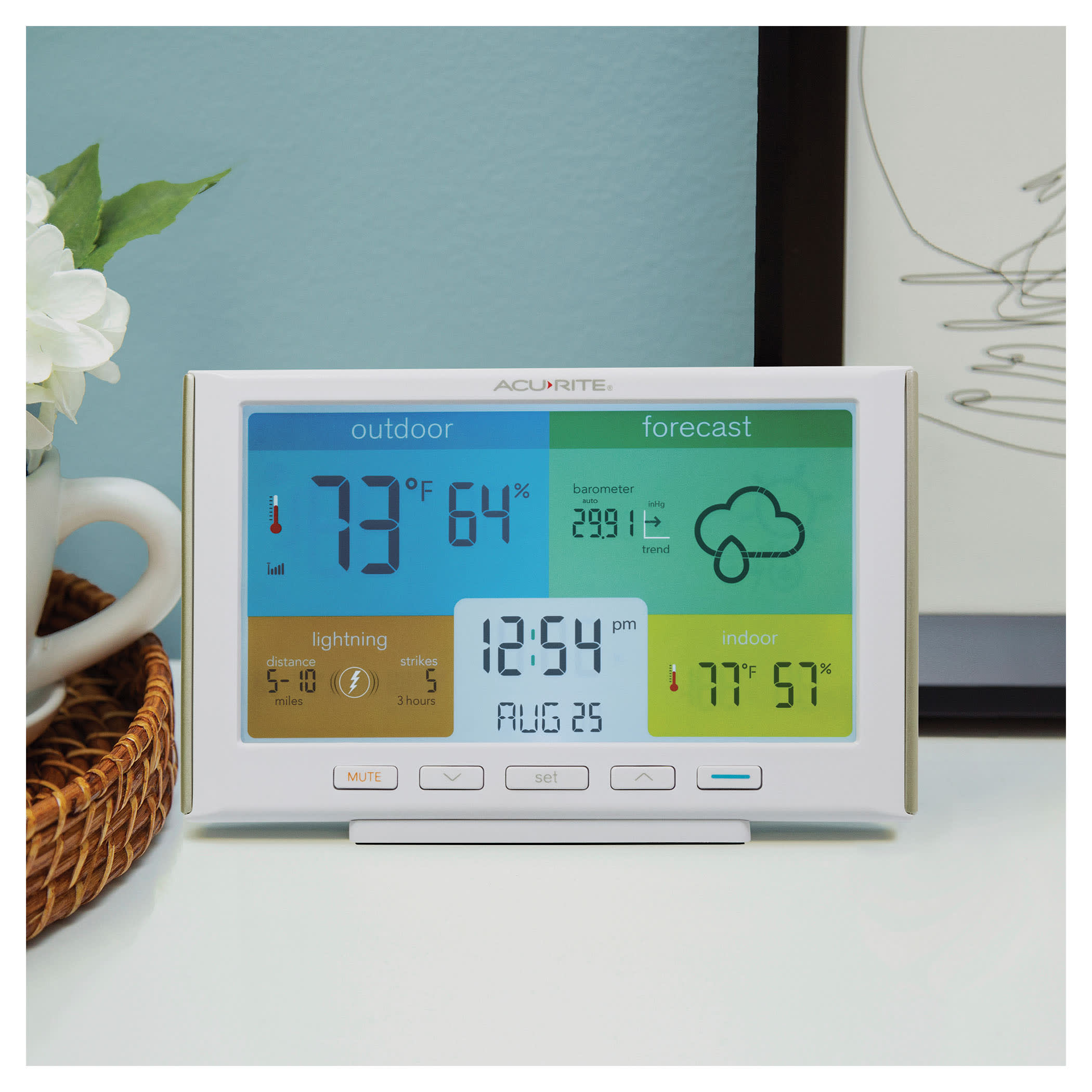AcuRite® Weather Station Forecaster for Indoor/Outdoor Temperature and