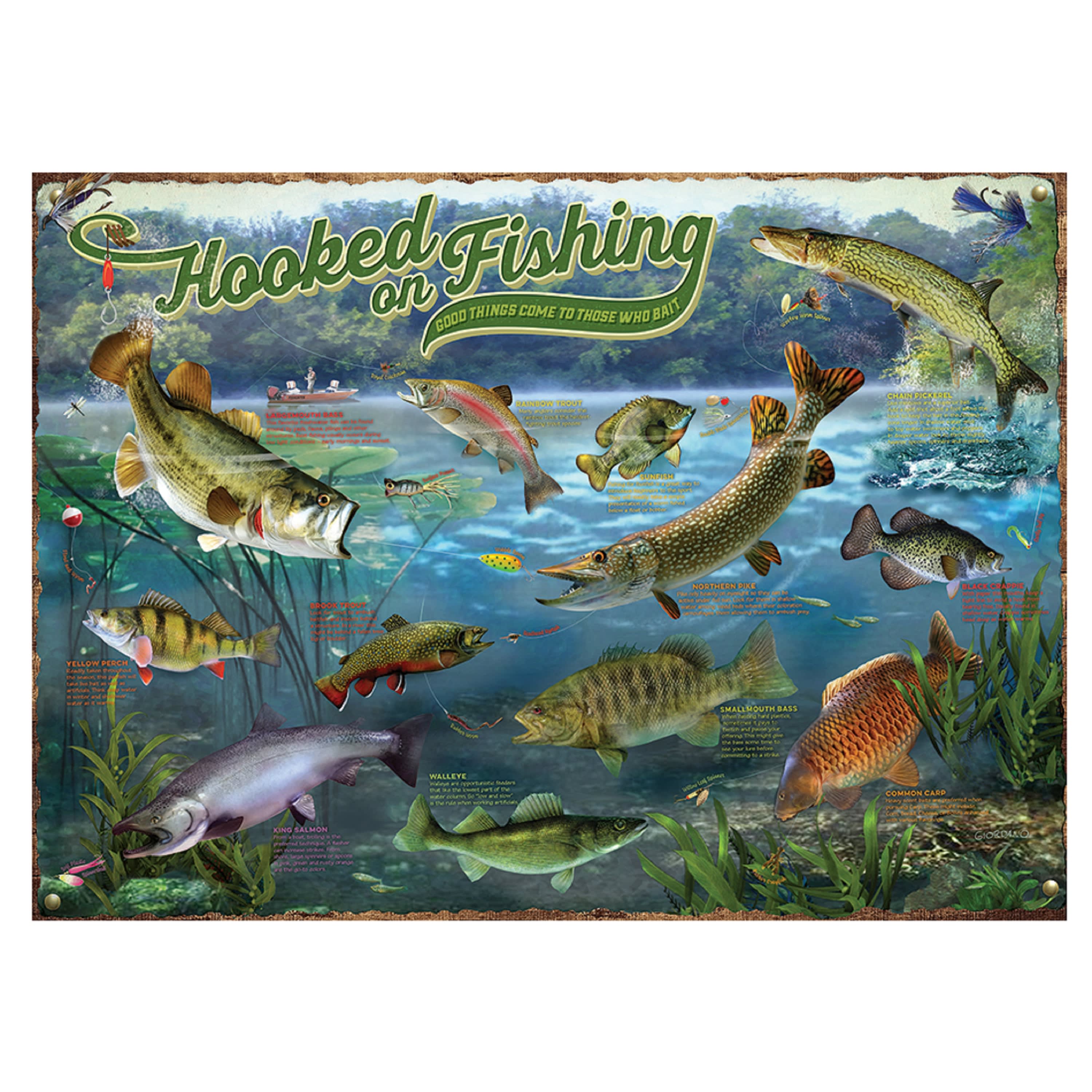 Cobble Hill Hooked on Fishing Puzzle - 1000 Pieces