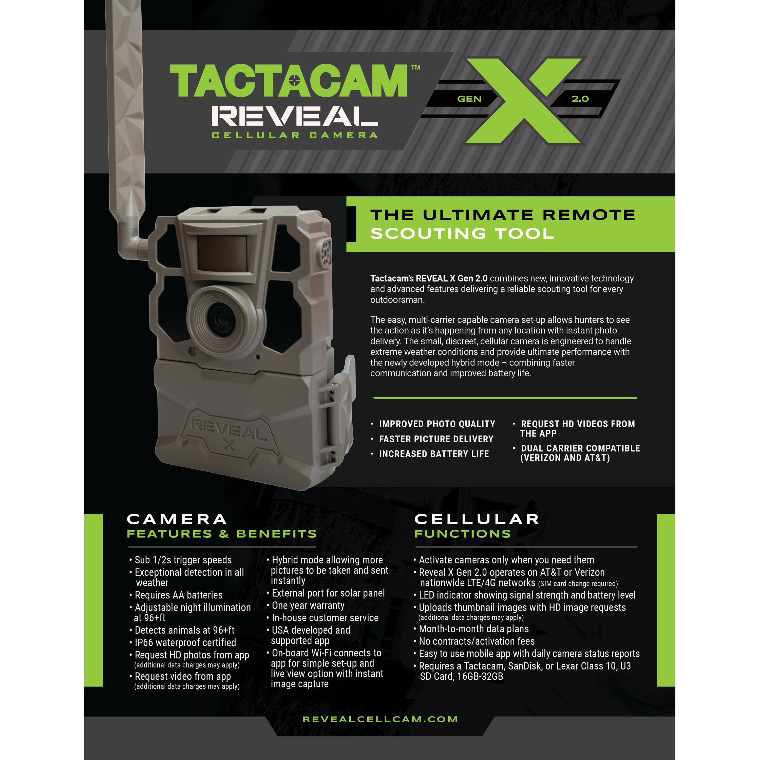 Tactacam™ REVEAL X Gen 2.0 Cellular Trail Camera Combo Cabela's Canada