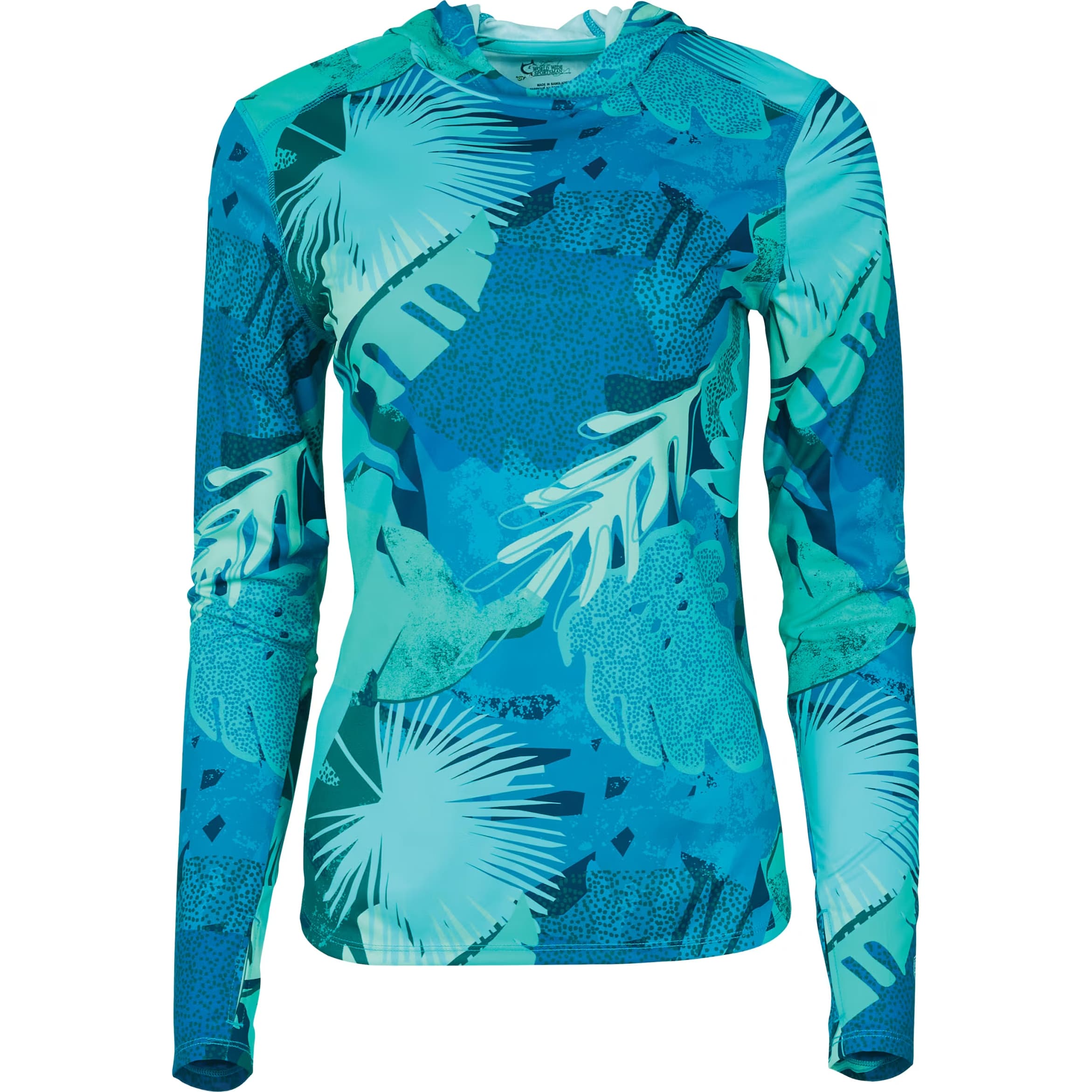 Chemise Pêche World Wide Sportsman Femme – M, Bleue, Manches Longues Roll Tab