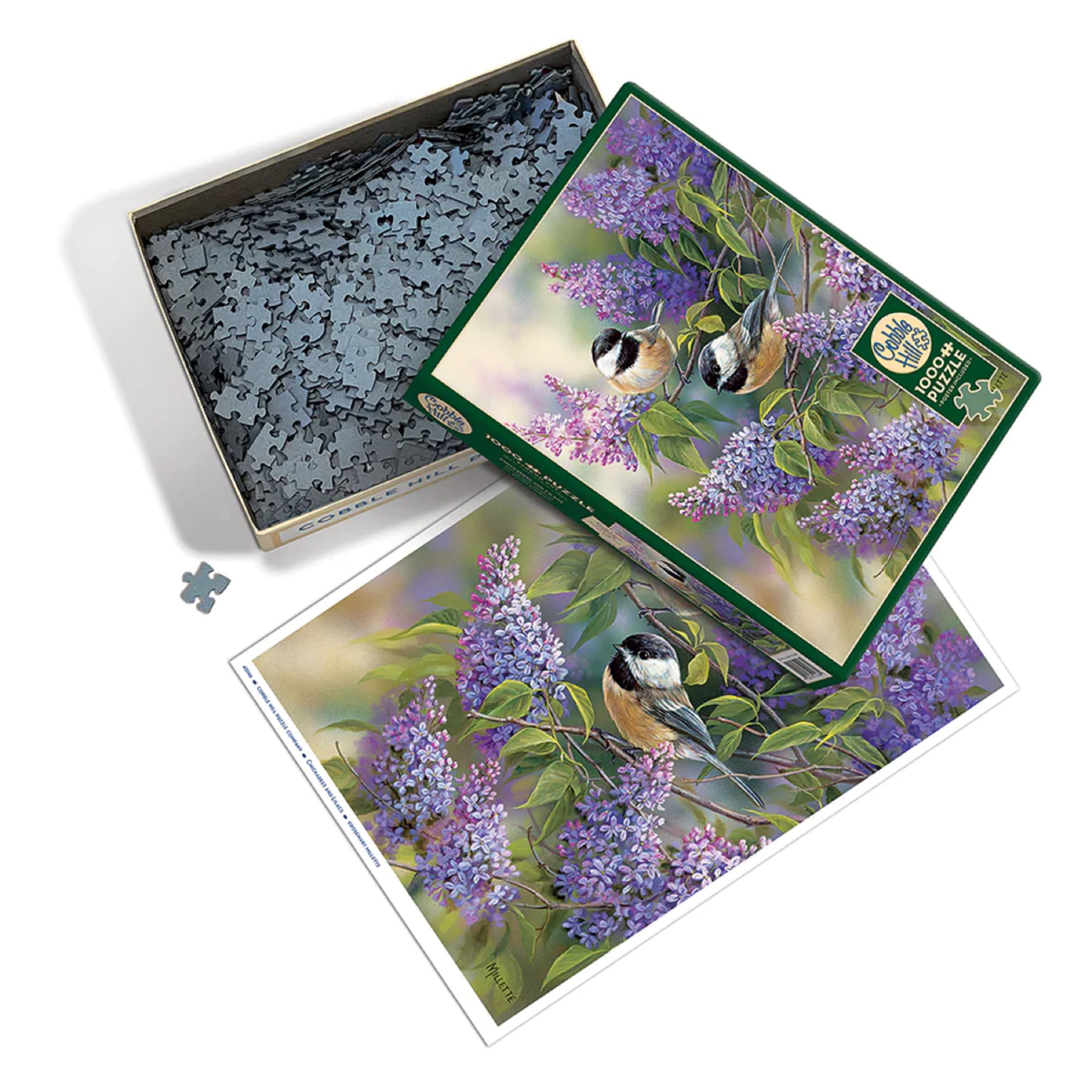 Cobble Hill Chickadees & Lilacs Puzzle - 1000 Pieces