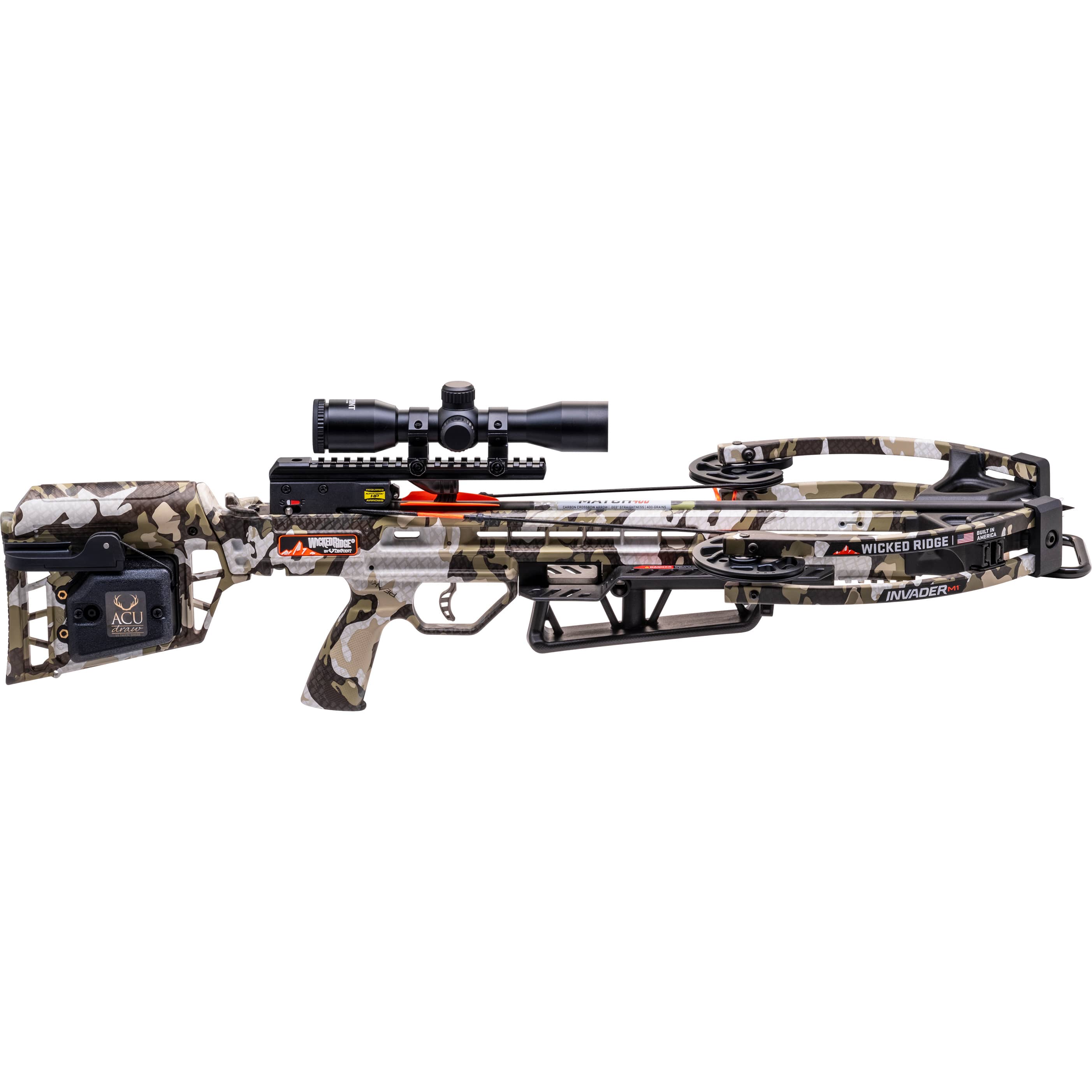 Wicked Ridge Invader M1 Crossbow Package with ACUdraw & Pro-View 400 Scope