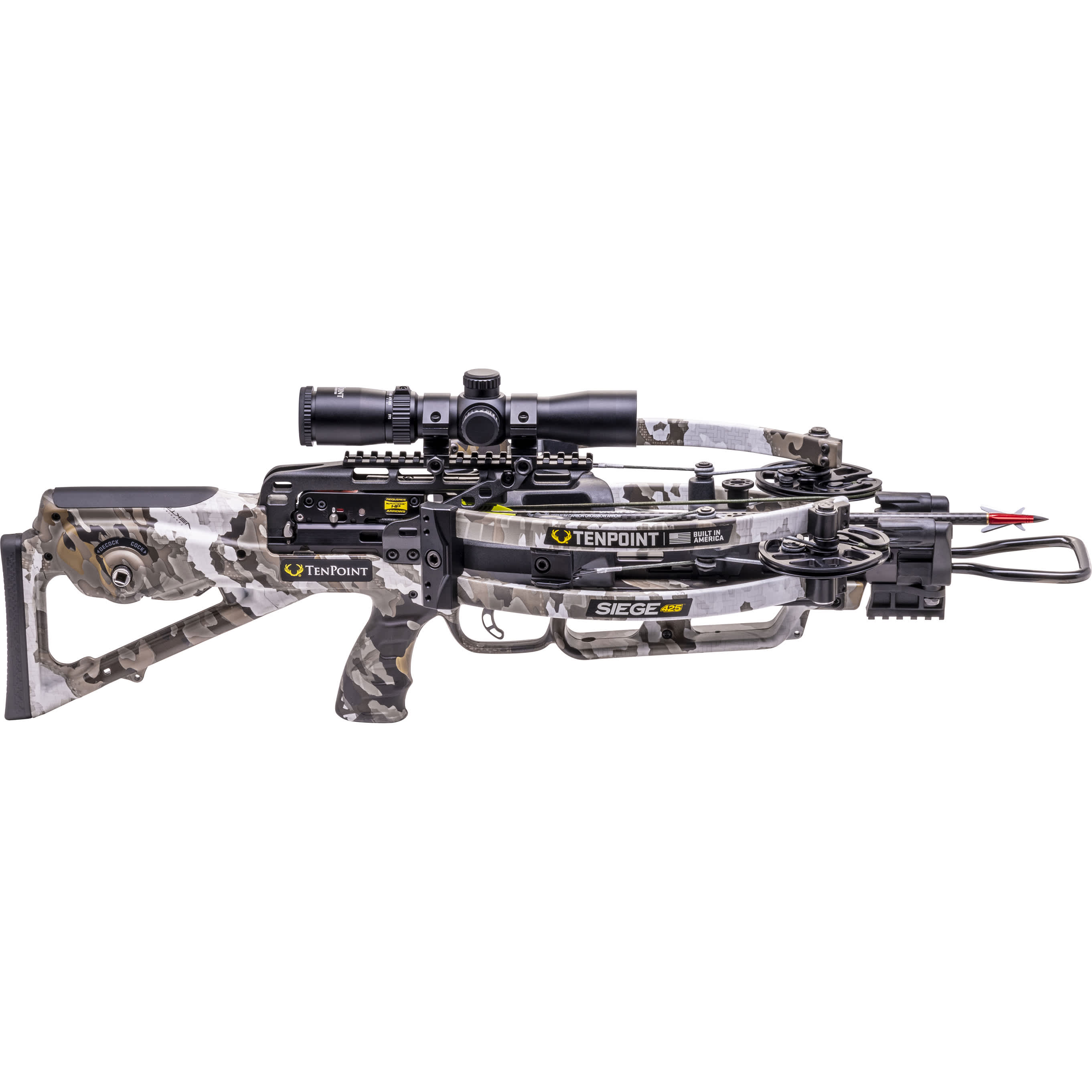 TenPoint® Siege 425 Crossbow Package with ACUslide Cocking & De-Cocking, 100-yard RangeMaster 100 Scope