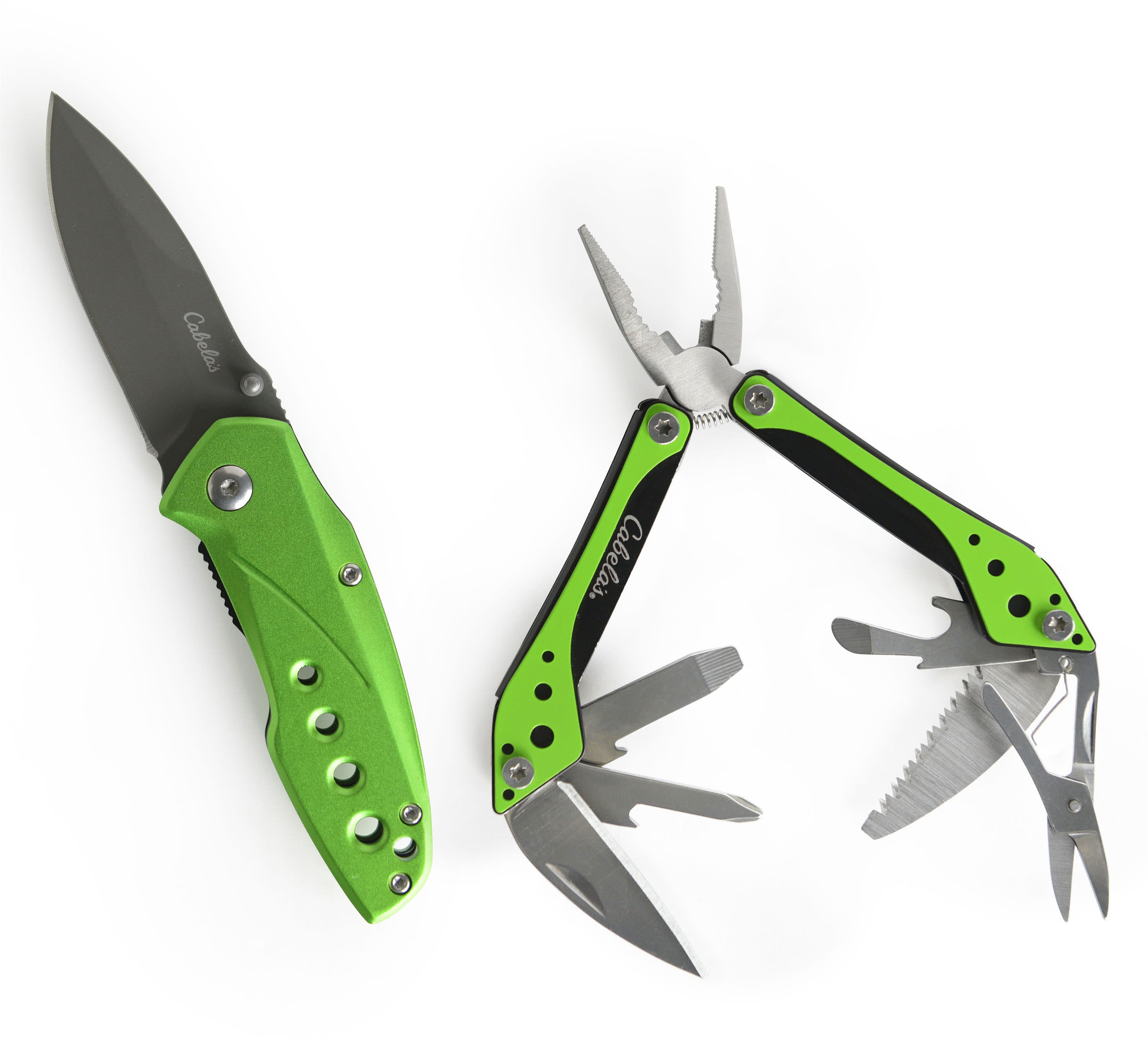 Cabela’s® Folding Knife & Multi-Tool Great Plains Green Combo