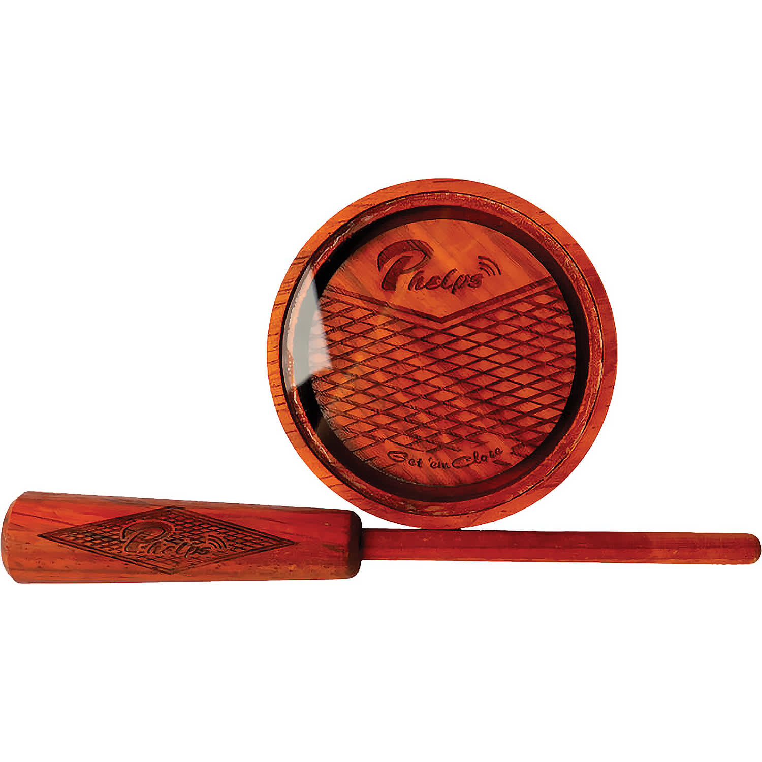 Phelps Game Calls Padauk Pot Crystal Over Padauk Turkey Pot Call ...
